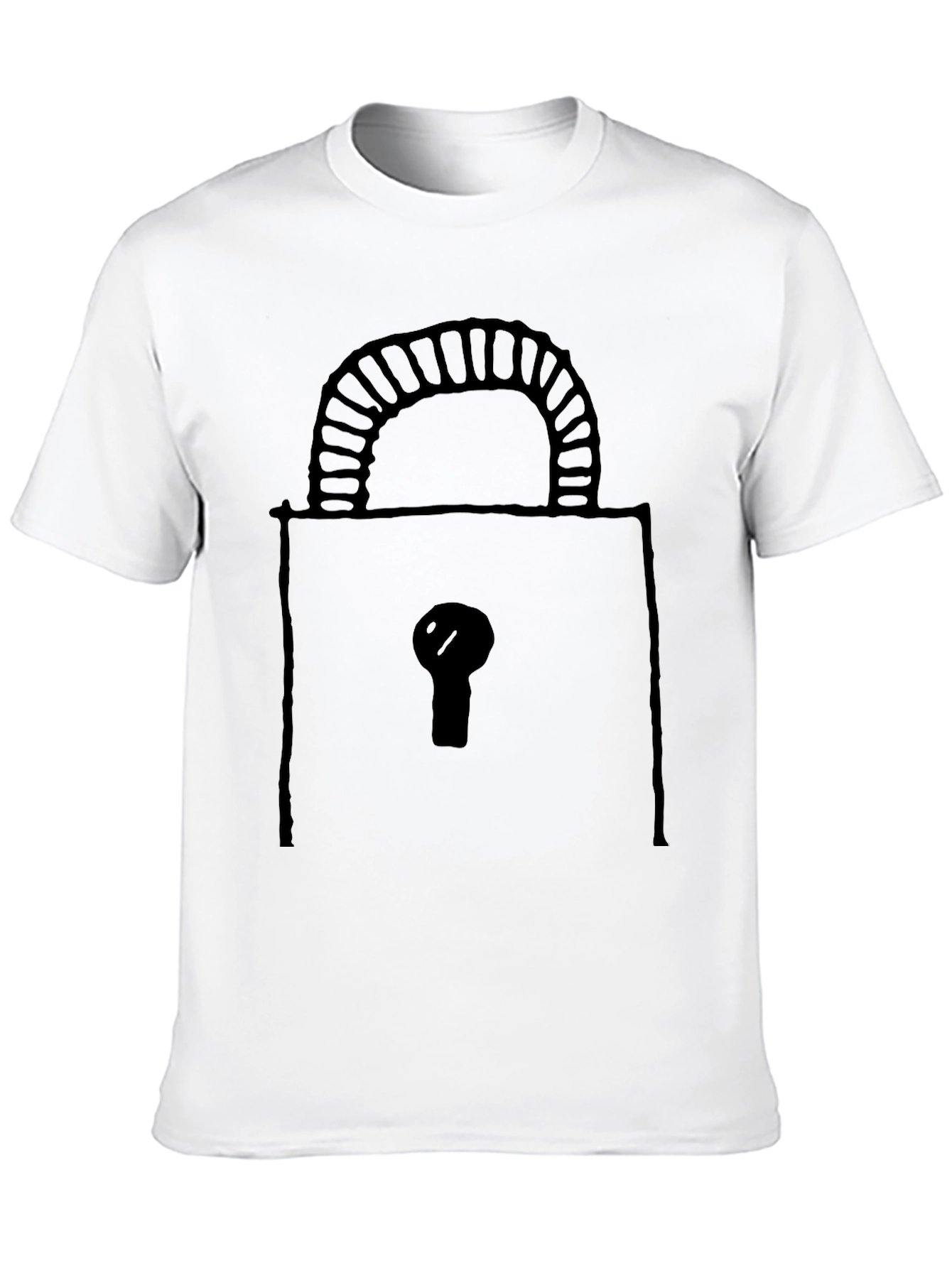 Lock Graphic Black T-Shirt