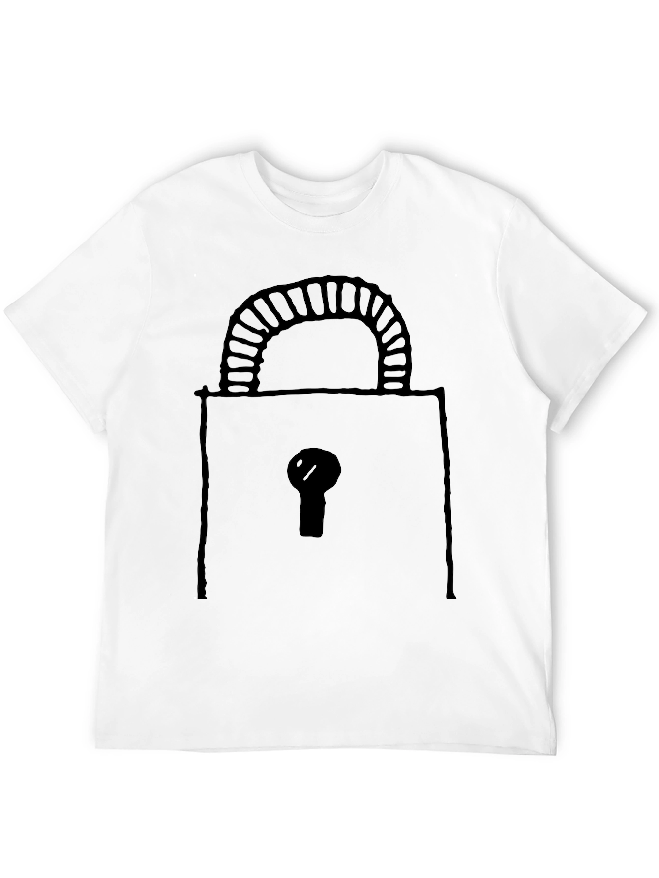Lock Graphic Black T-Shirt