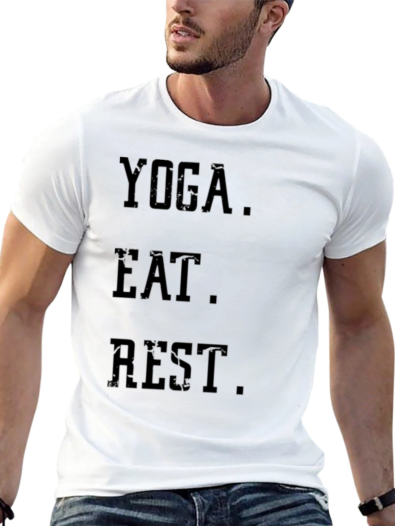 Yoga Eat Rest Tee - Relaxed Graphic T-Shirt