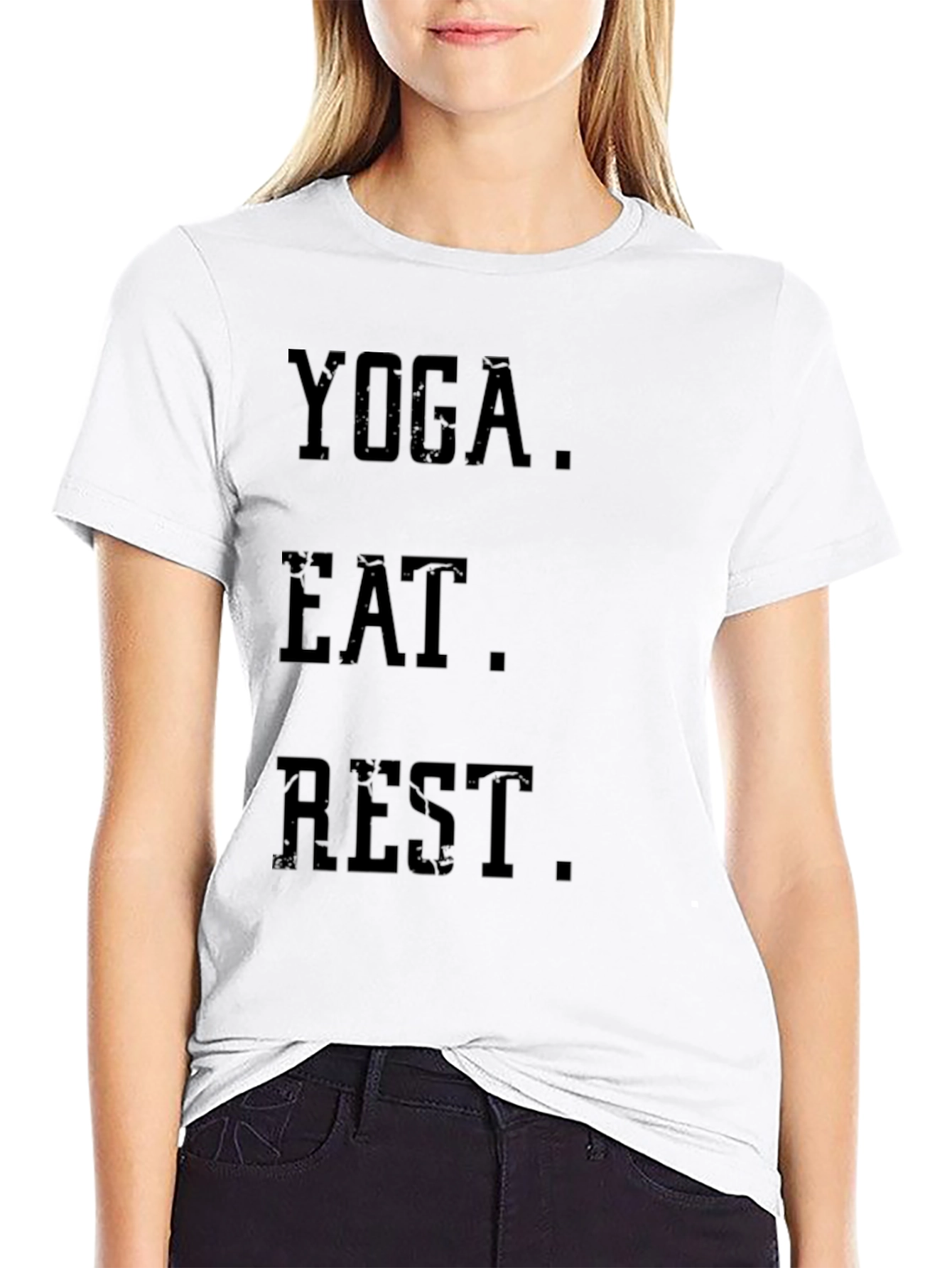 Yoga Eat Rest Tee - Relaxed Graphic T-Shirt