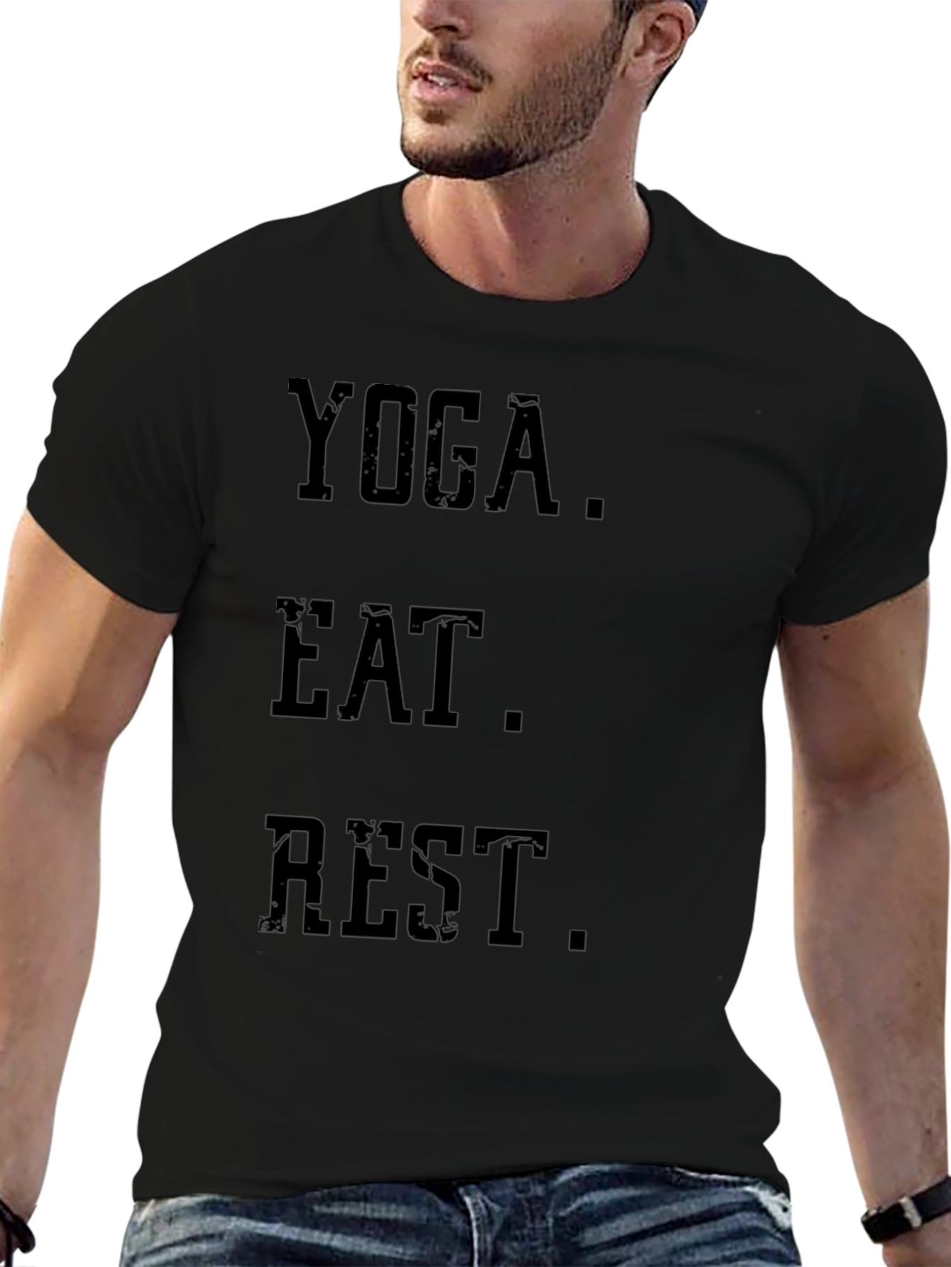 Yoga Eat Rest Tee - Relaxed Graphic T-Shirt