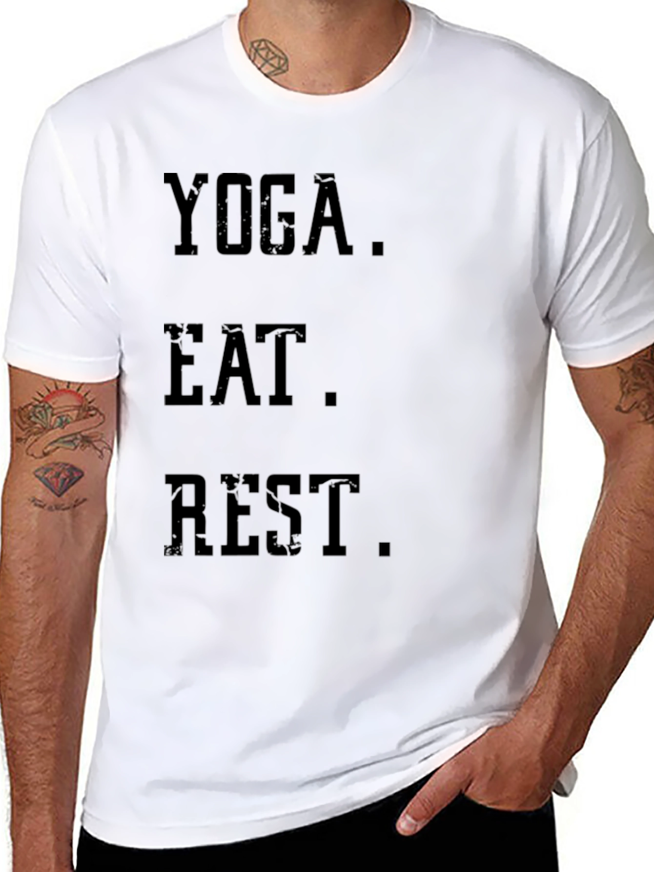 Yoga Eat Rest Tee - Relaxed Graphic T-Shirt
