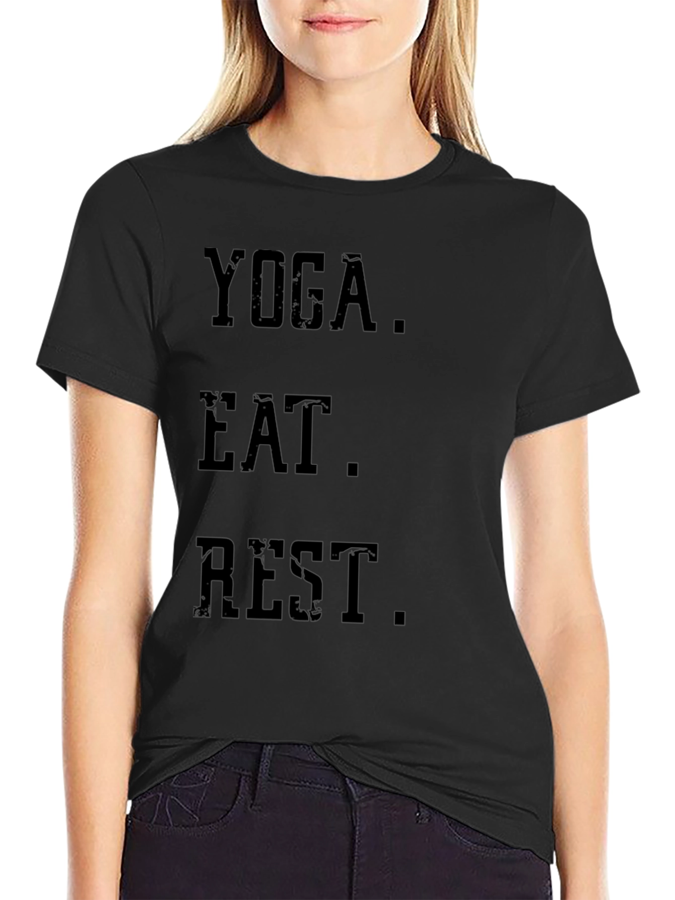 Yoga Eat Rest Tee - Relaxed Graphic T-Shirt