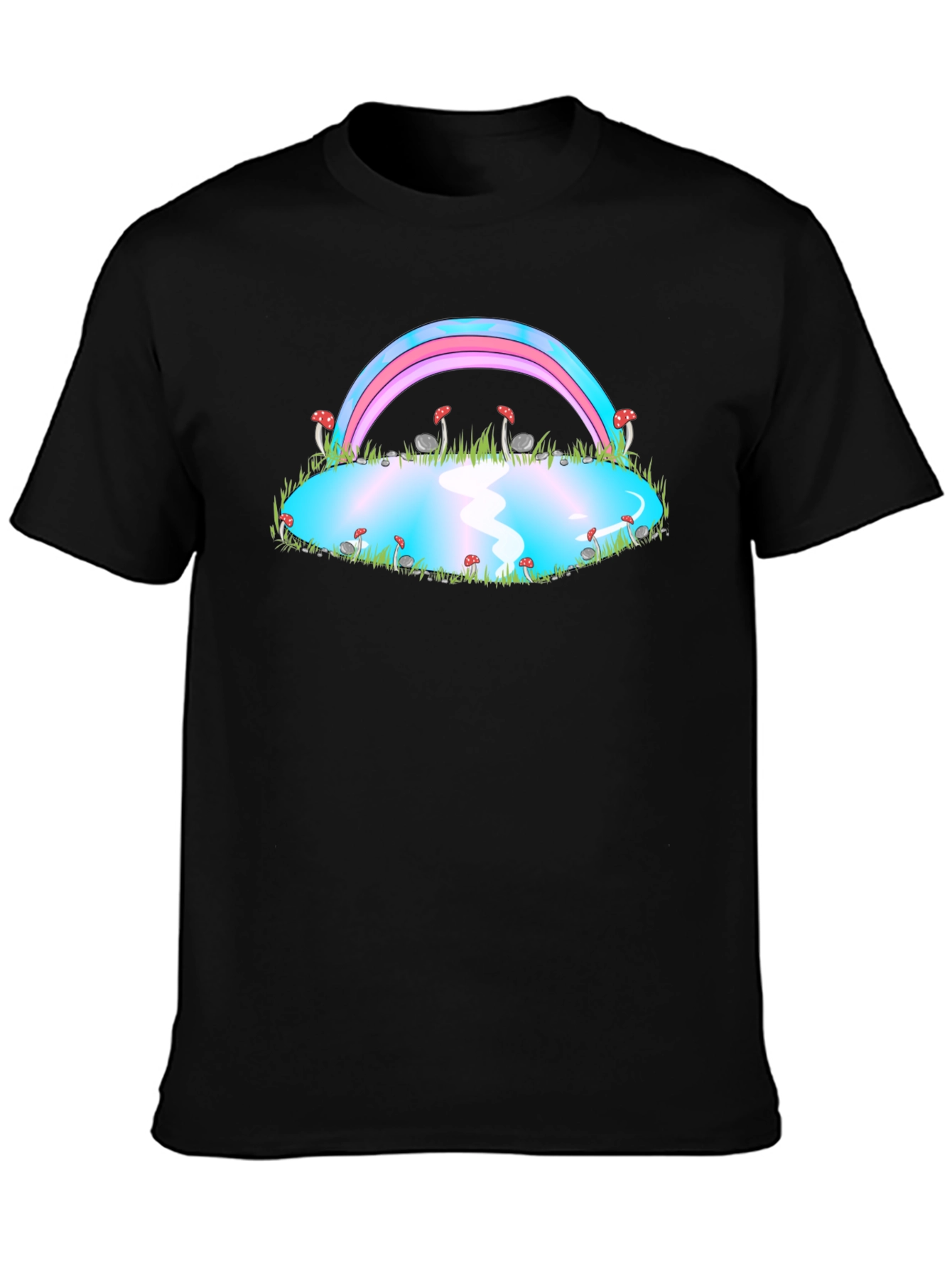 Trans Pride Rainbow Mushroom Pond T-Shirt