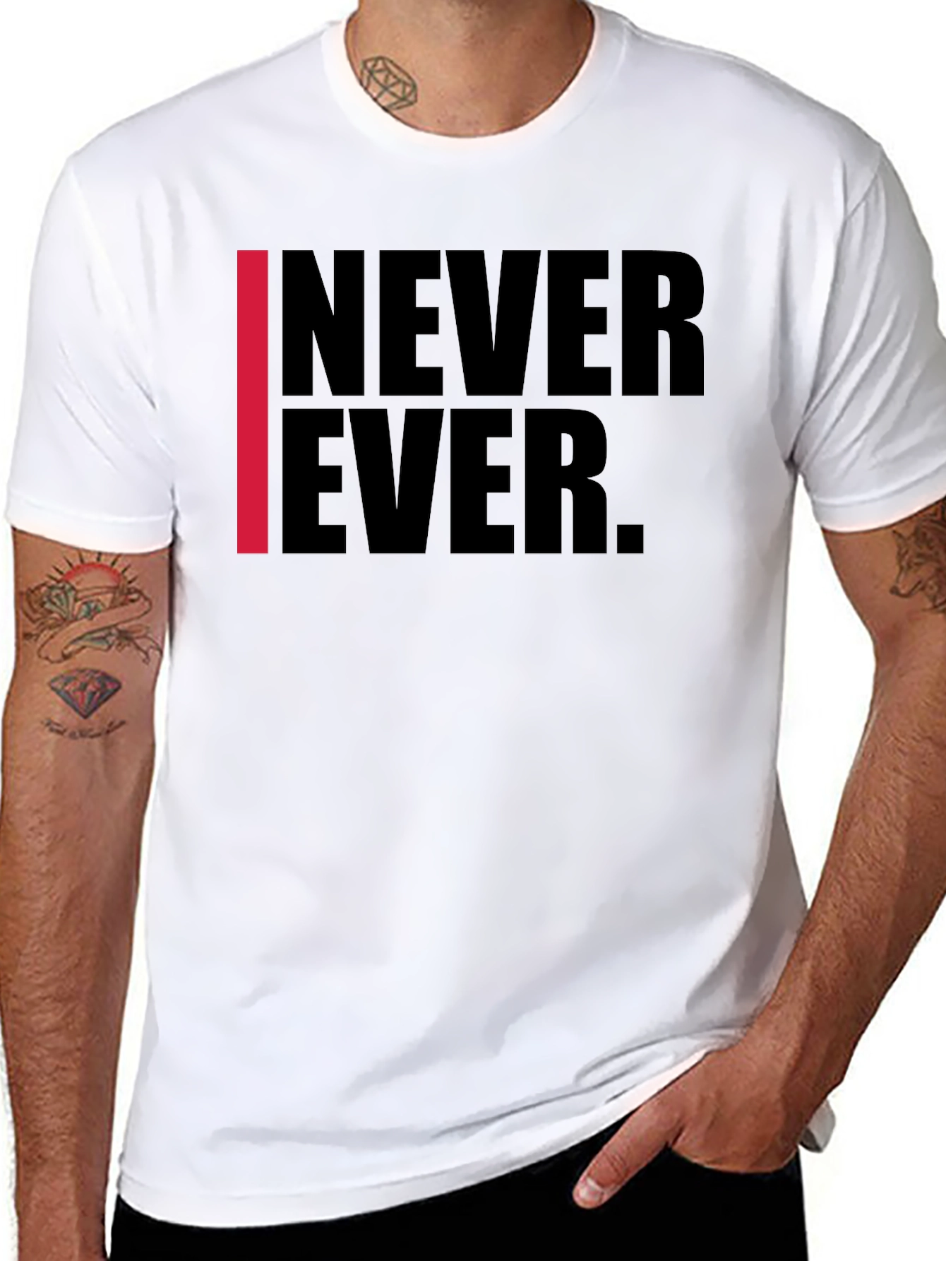 Never Ever Graphic Tee - Black