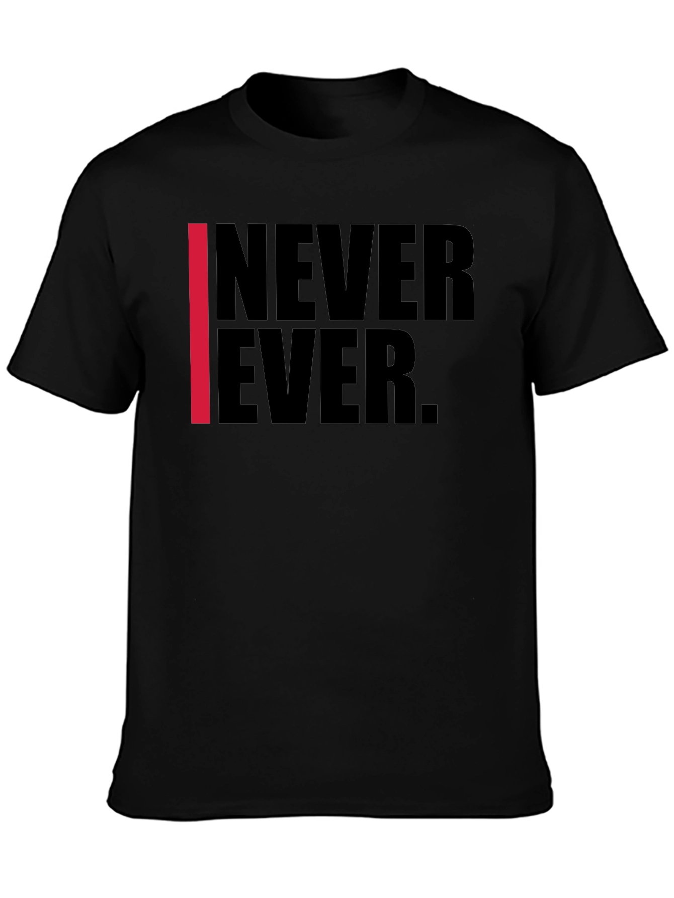 Never Ever Graphic Tee - Black