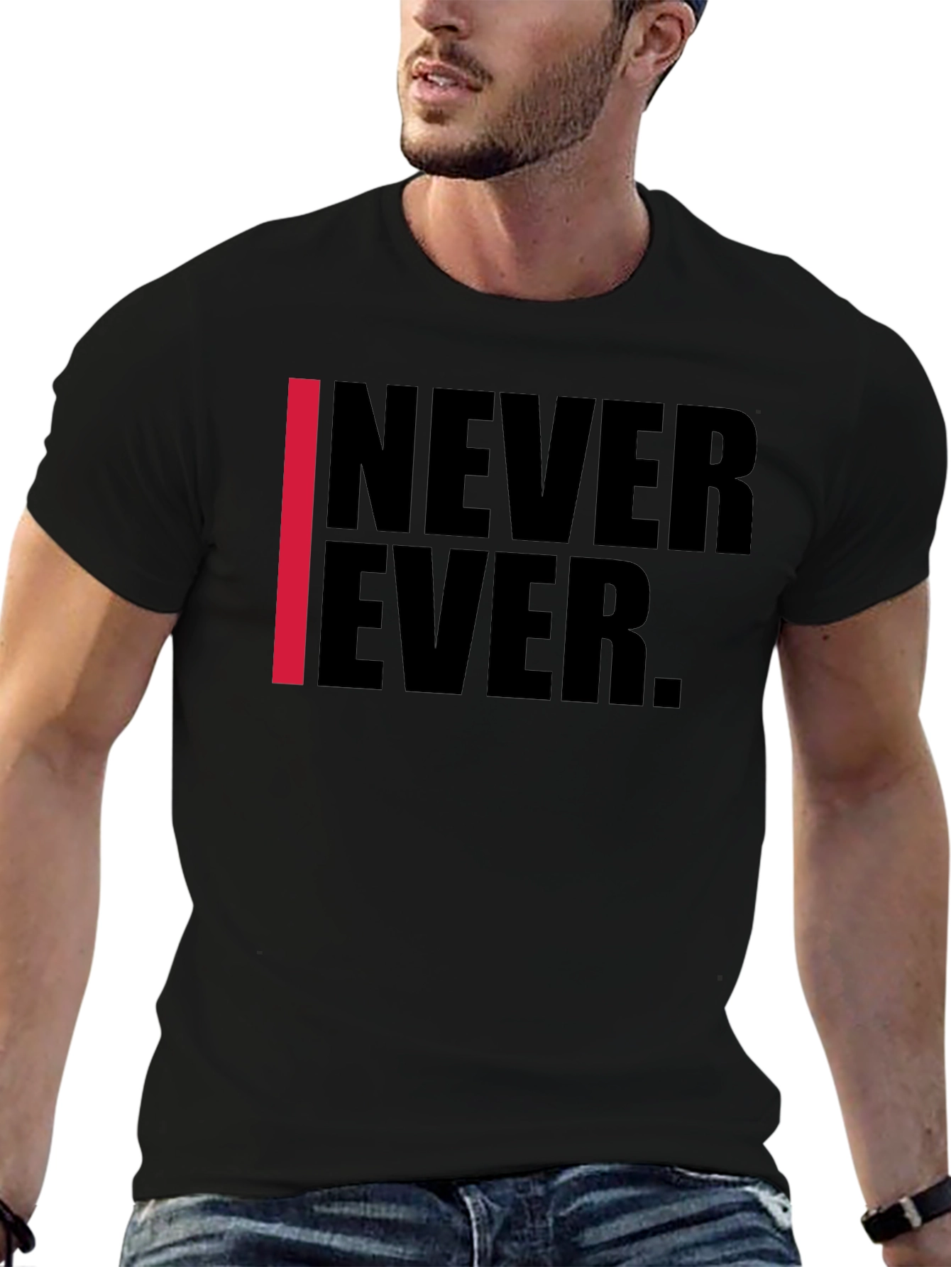 Never Ever Graphic Tee - Black