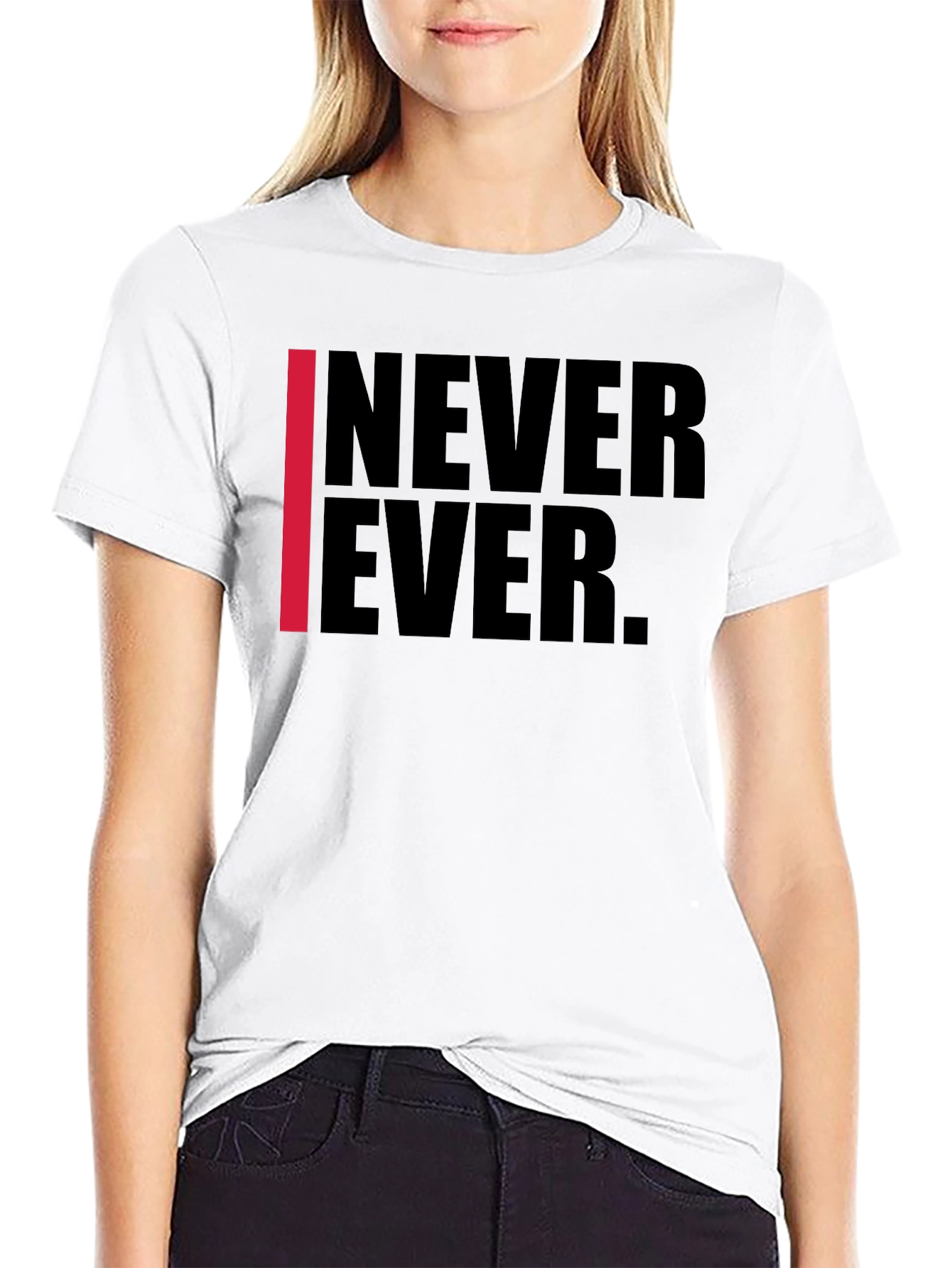 Never Ever Graphic Tee - Black