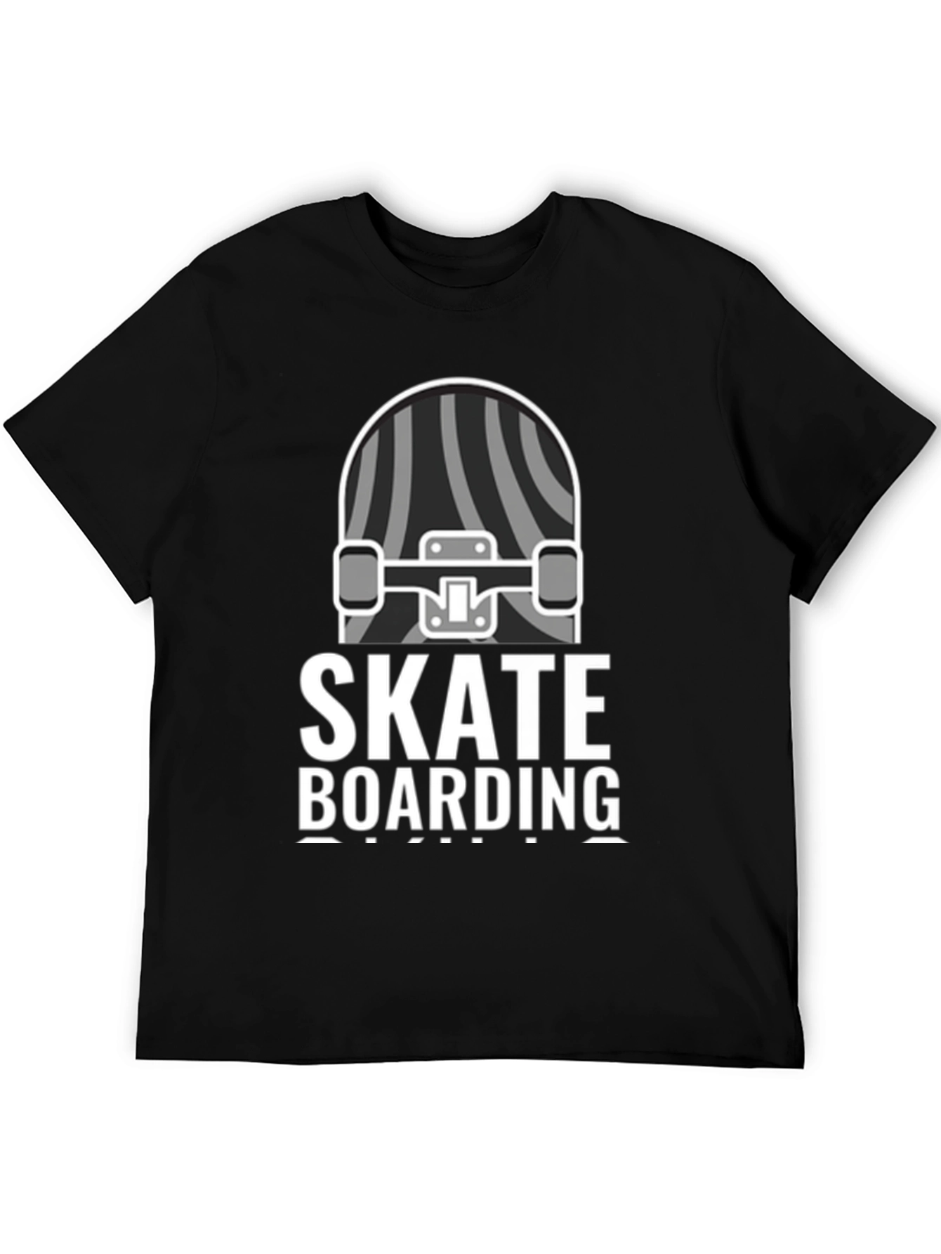 Skateboarding Graphic T-Shirt - Black