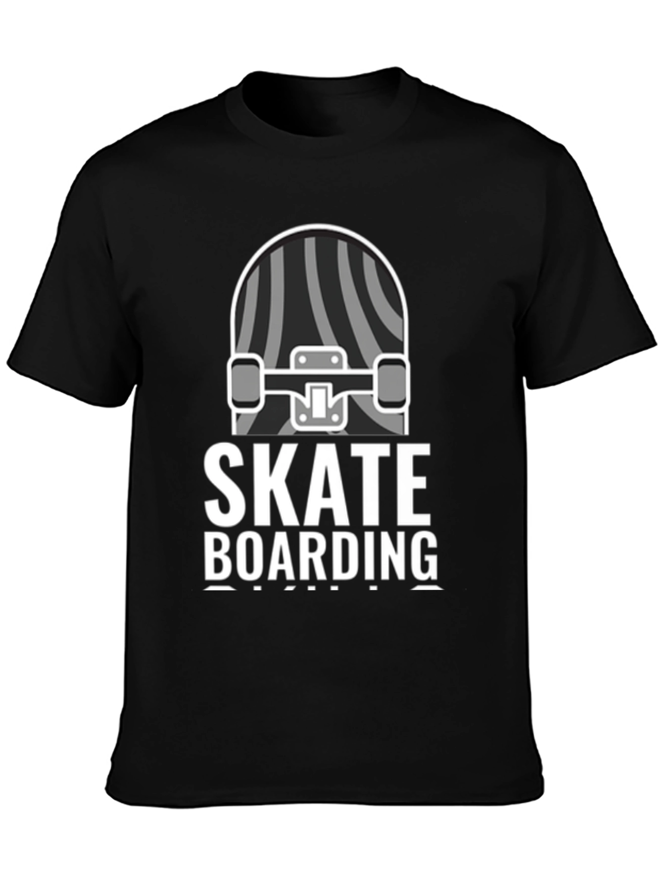 Skateboarding Graphic T-Shirt - Black