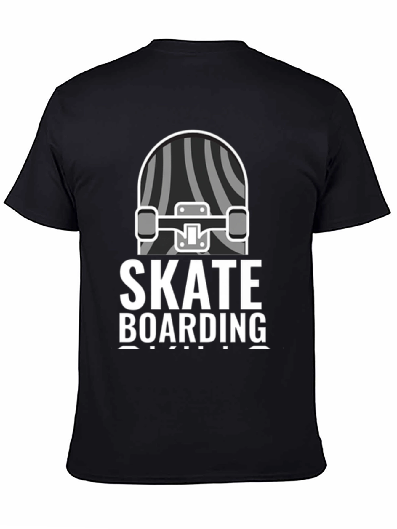 Skateboarding Graphic T-Shirt - Black