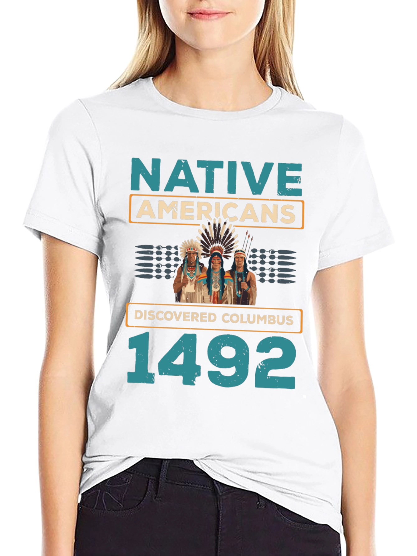 Native Americans Discovered Columbus 1492 T-Shirt