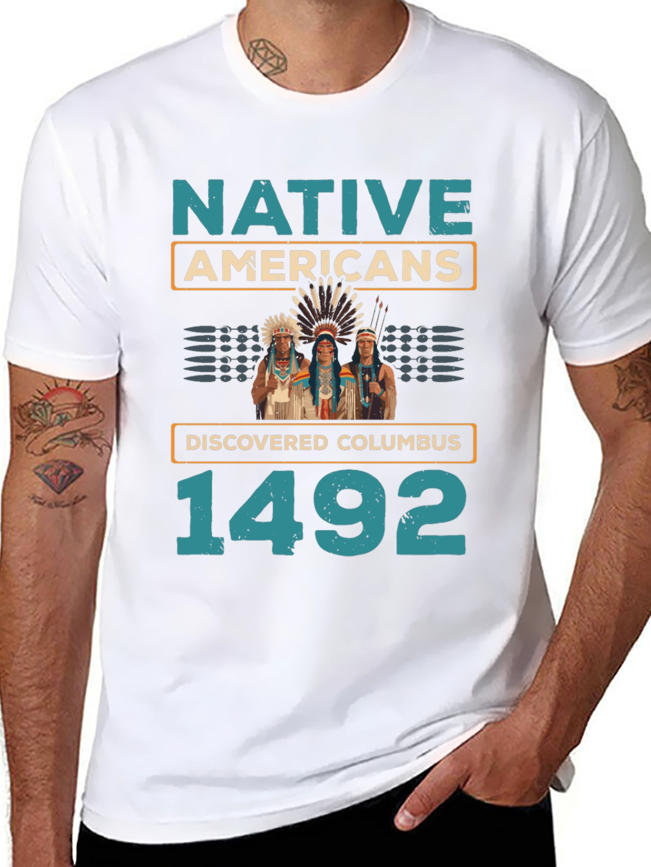 Native Americans Discovered Columbus 1492 T-Shirt