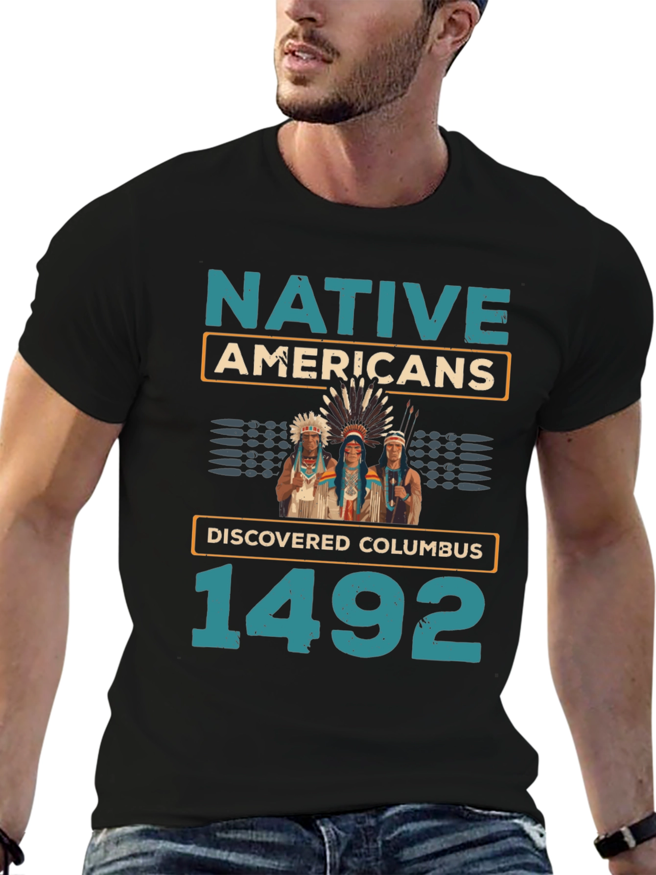 Native Americans Discovered Columbus 1492 T-Shirt