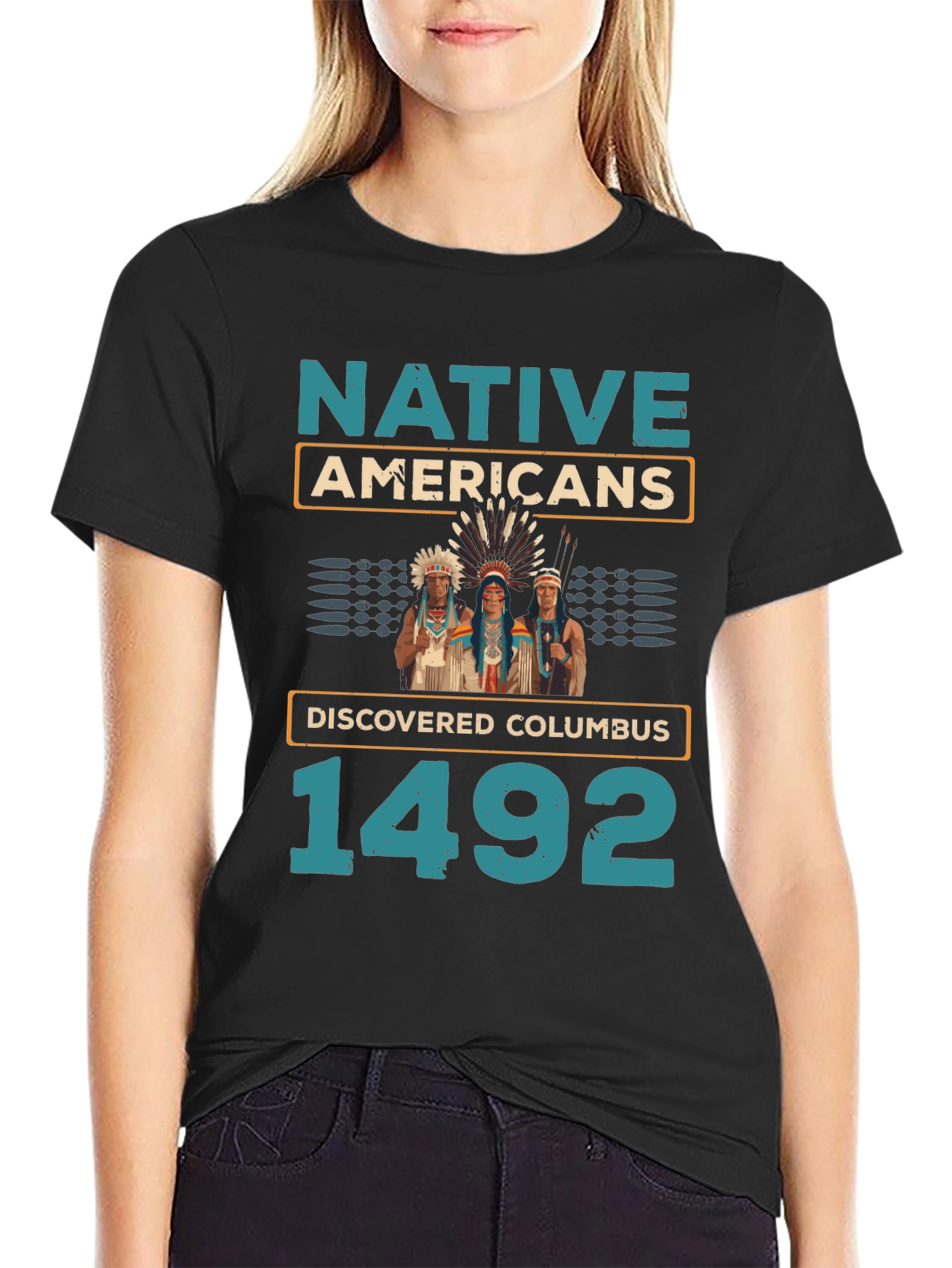 Native Americans Discovered Columbus 1492 T-Shirt