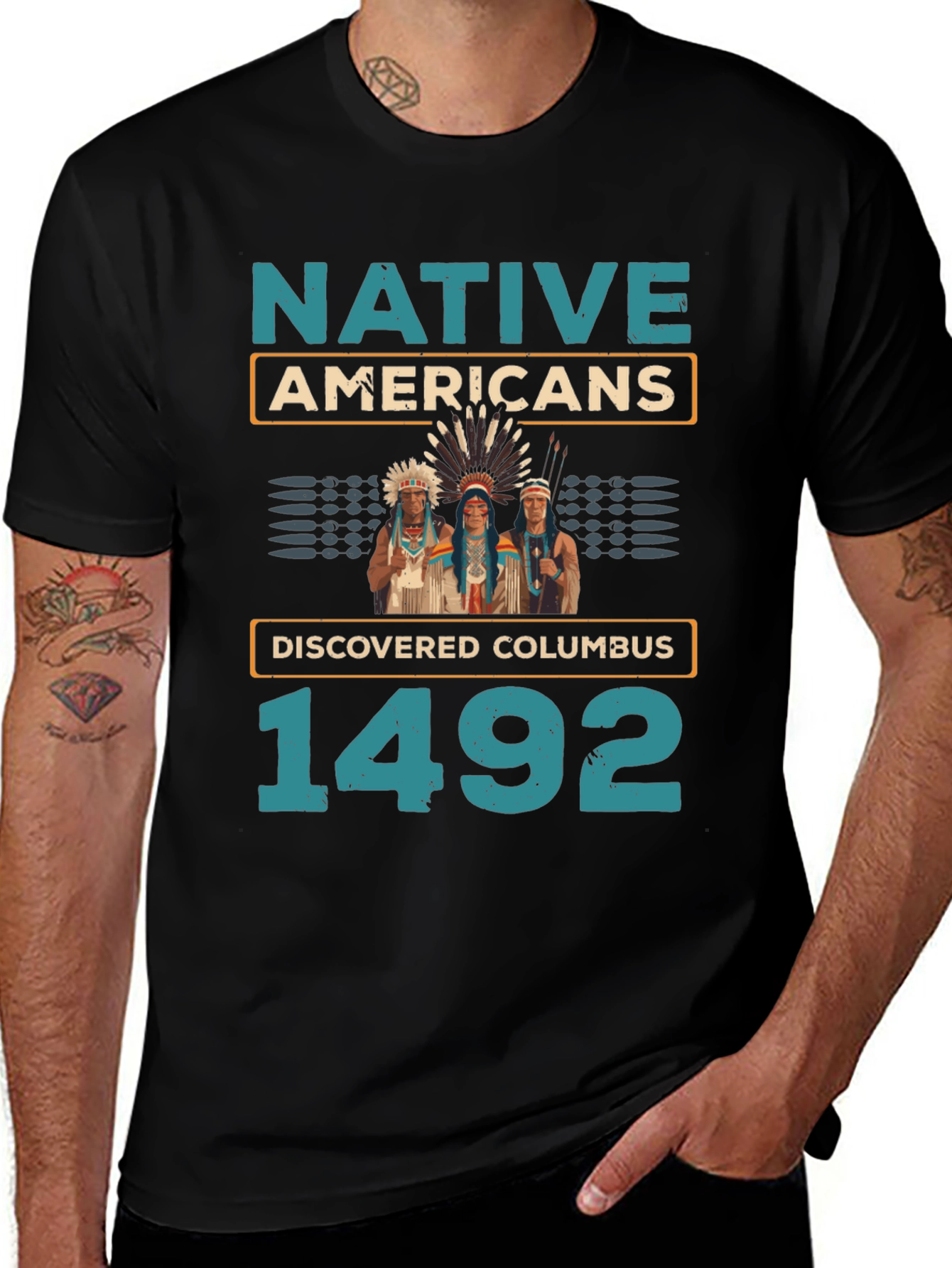 Native Americans Discovered Columbus 1492 T-Shirt