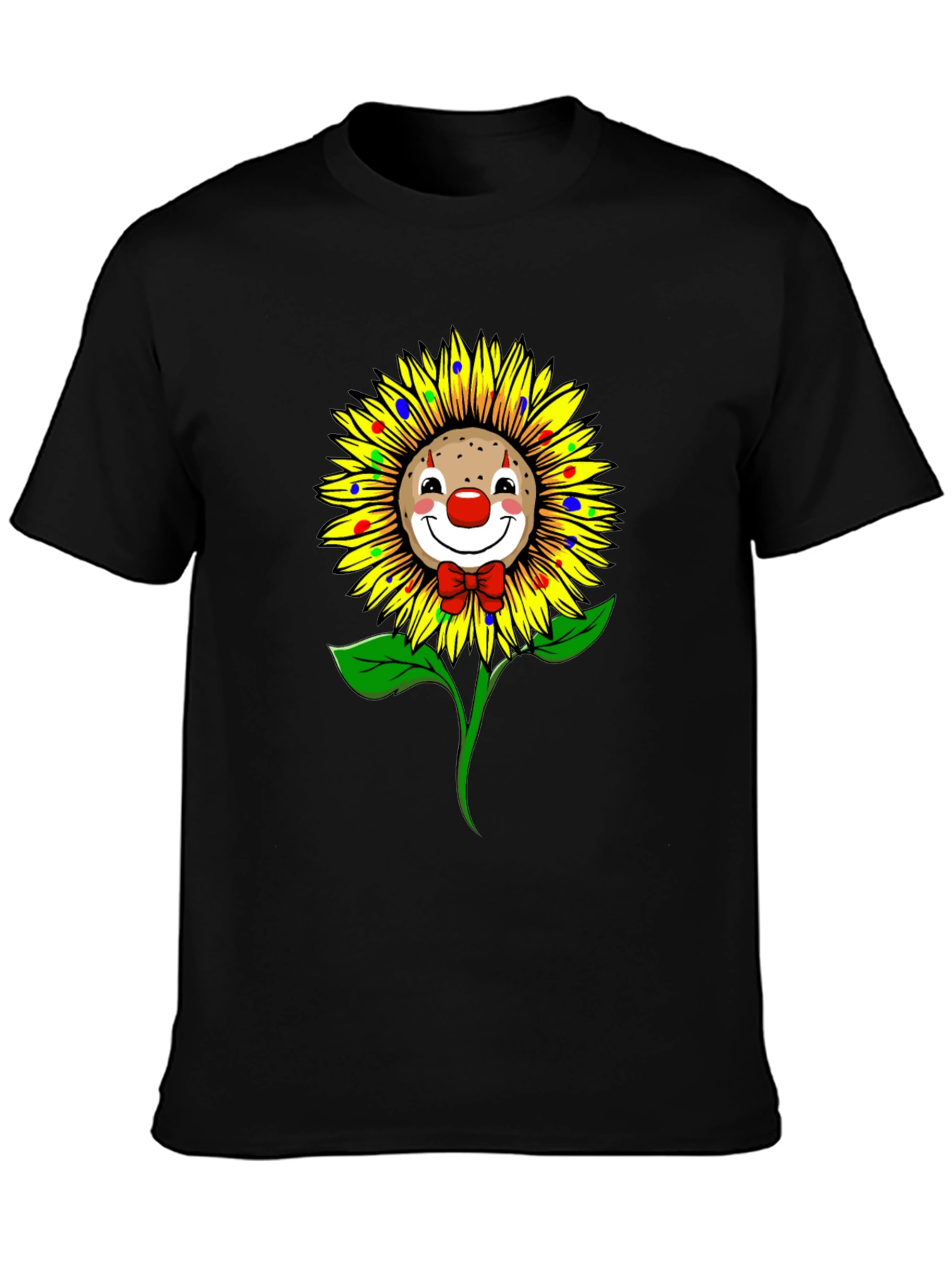 Clown Sunflower Graphic T-Shirt