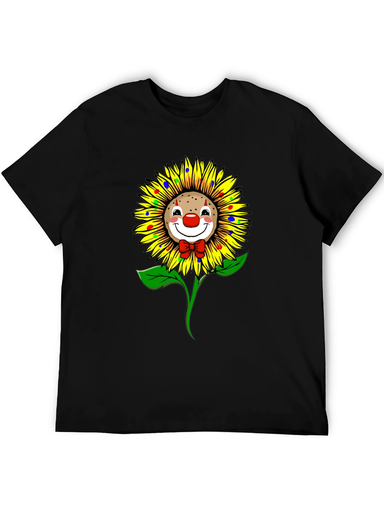 Clown Sunflower Graphic T-Shirt