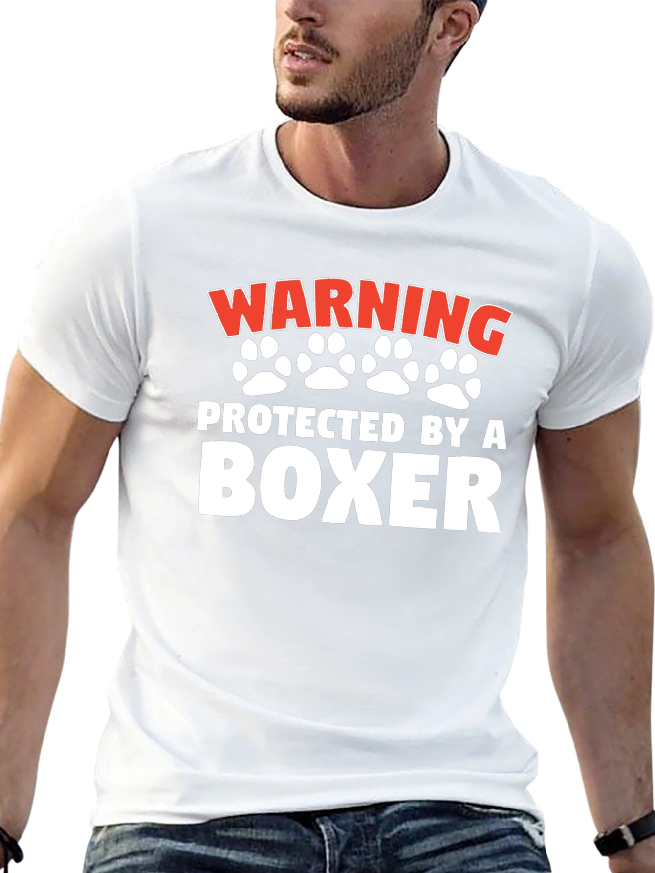 Warning Protected By a Boxer T-Shirt