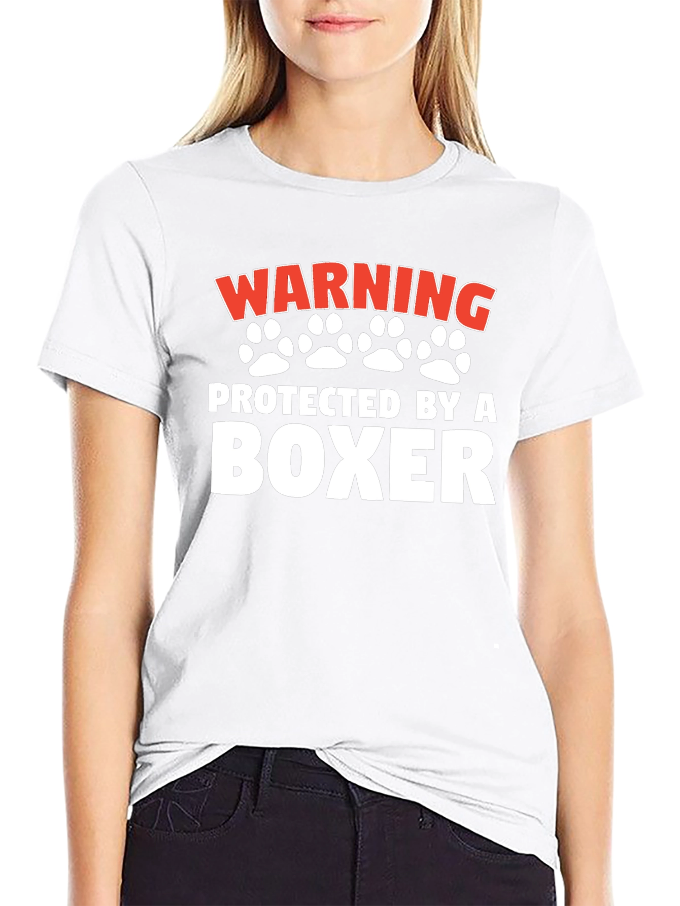 Warning Protected By a Boxer T-Shirt