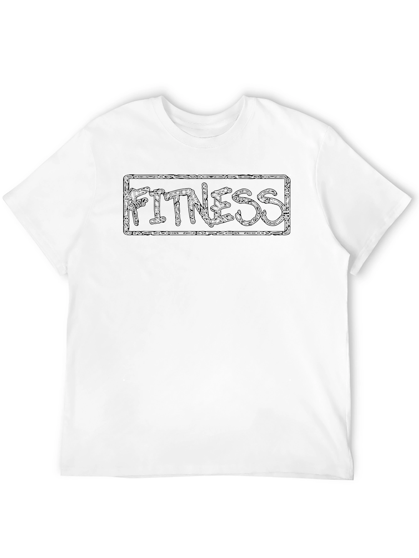 Fitness Graphic Tee - Premium Black Cotton