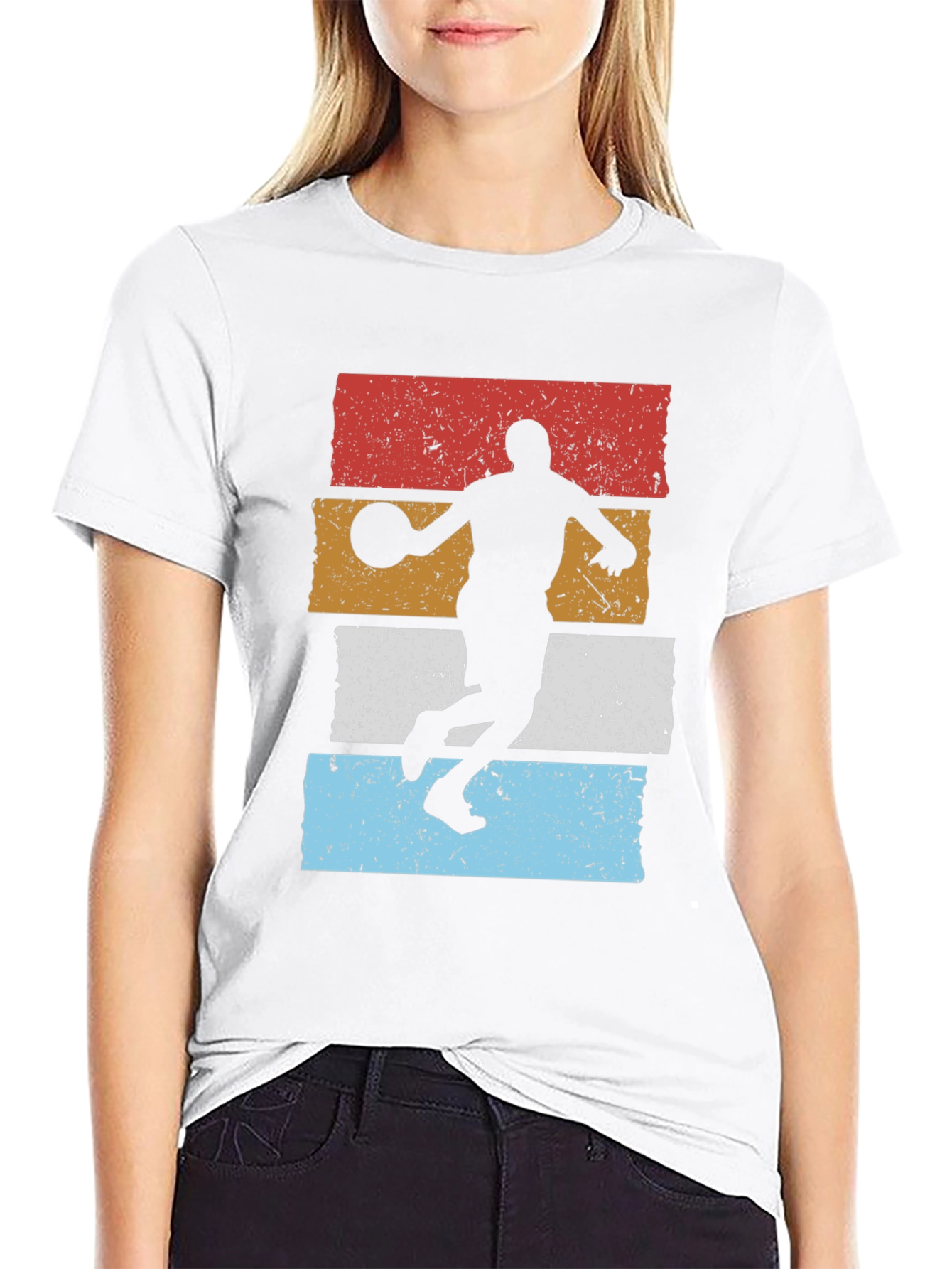 Retro Basketball Player Graphic T-Shirt