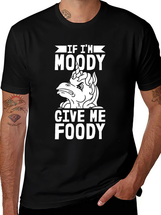 Moody Unicorn Black T-Shirt - Funny Foodie Tee