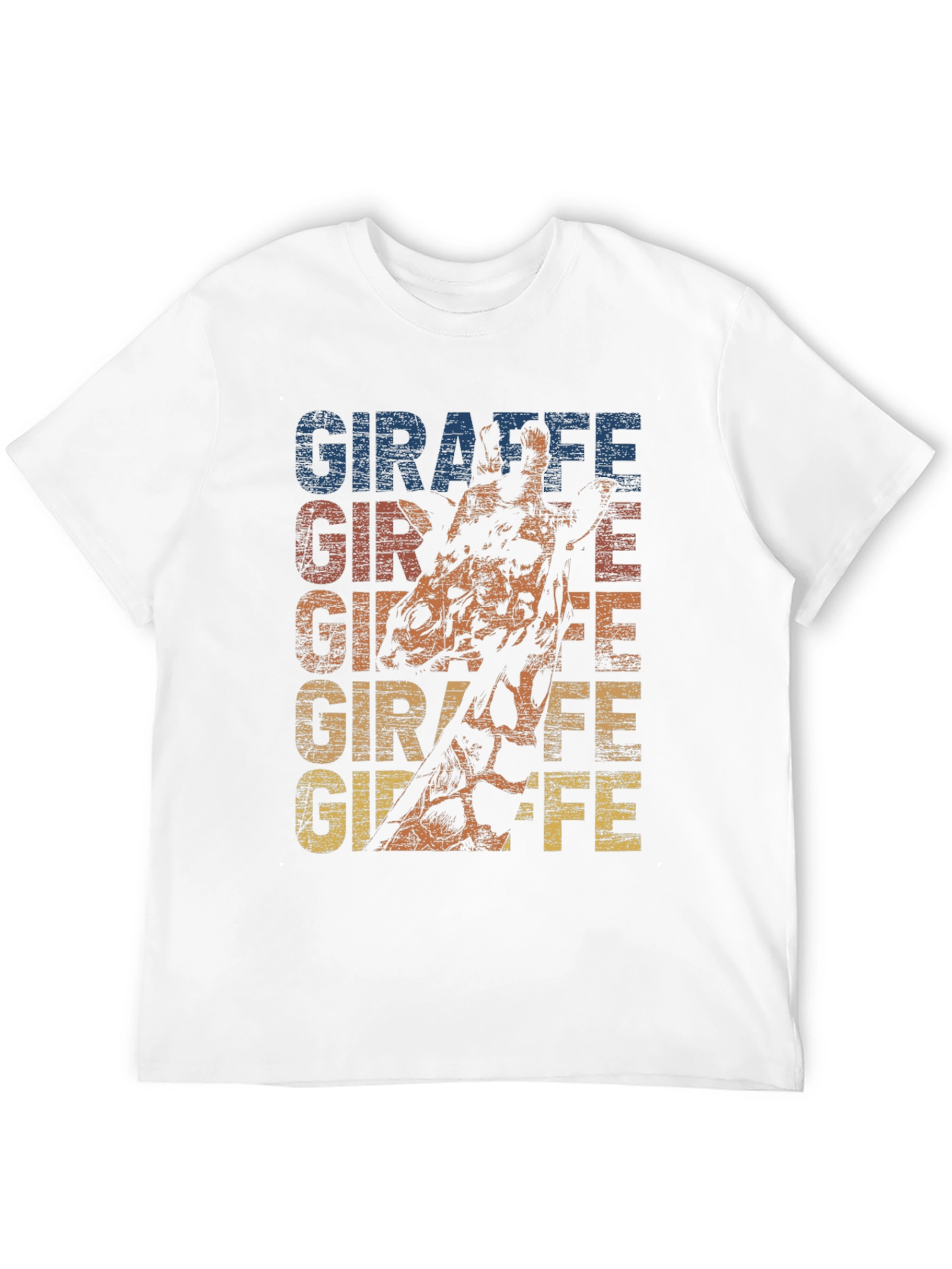 Giraffe Graphic Print Crew Neck T-Shirt