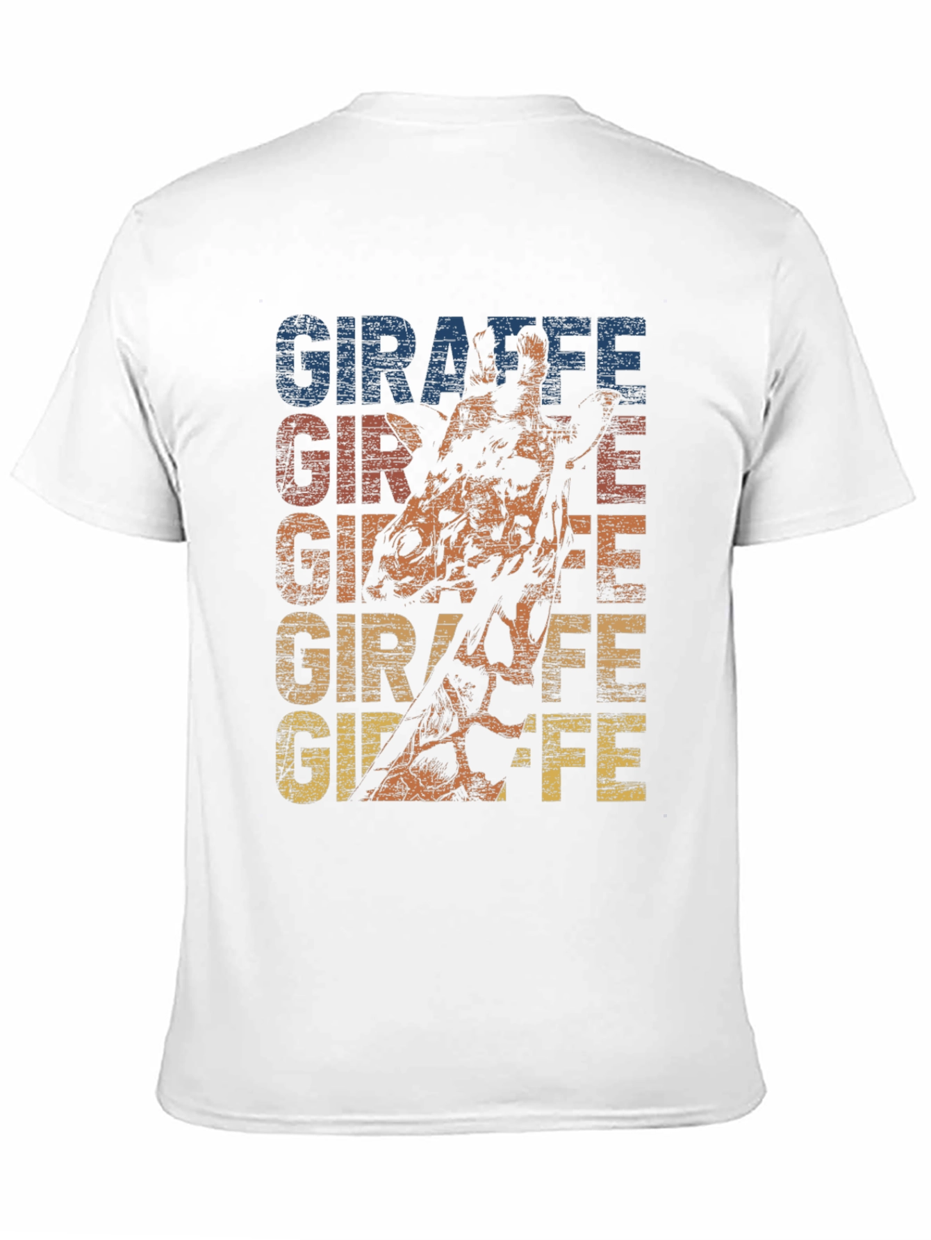 Giraffe Graphic Print Crew Neck T-Shirt