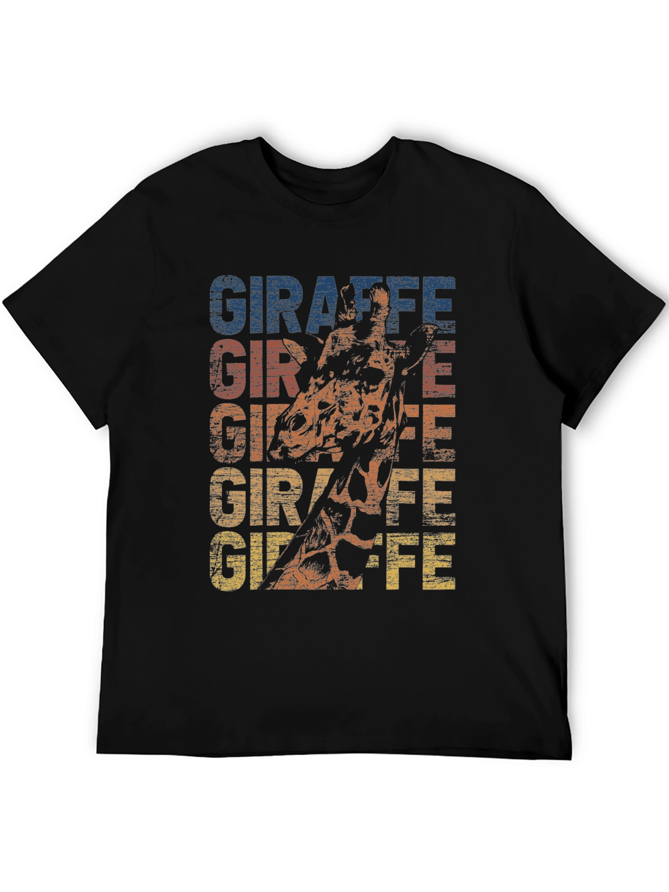 Giraffe Graphic Print Crew Neck T-Shirt