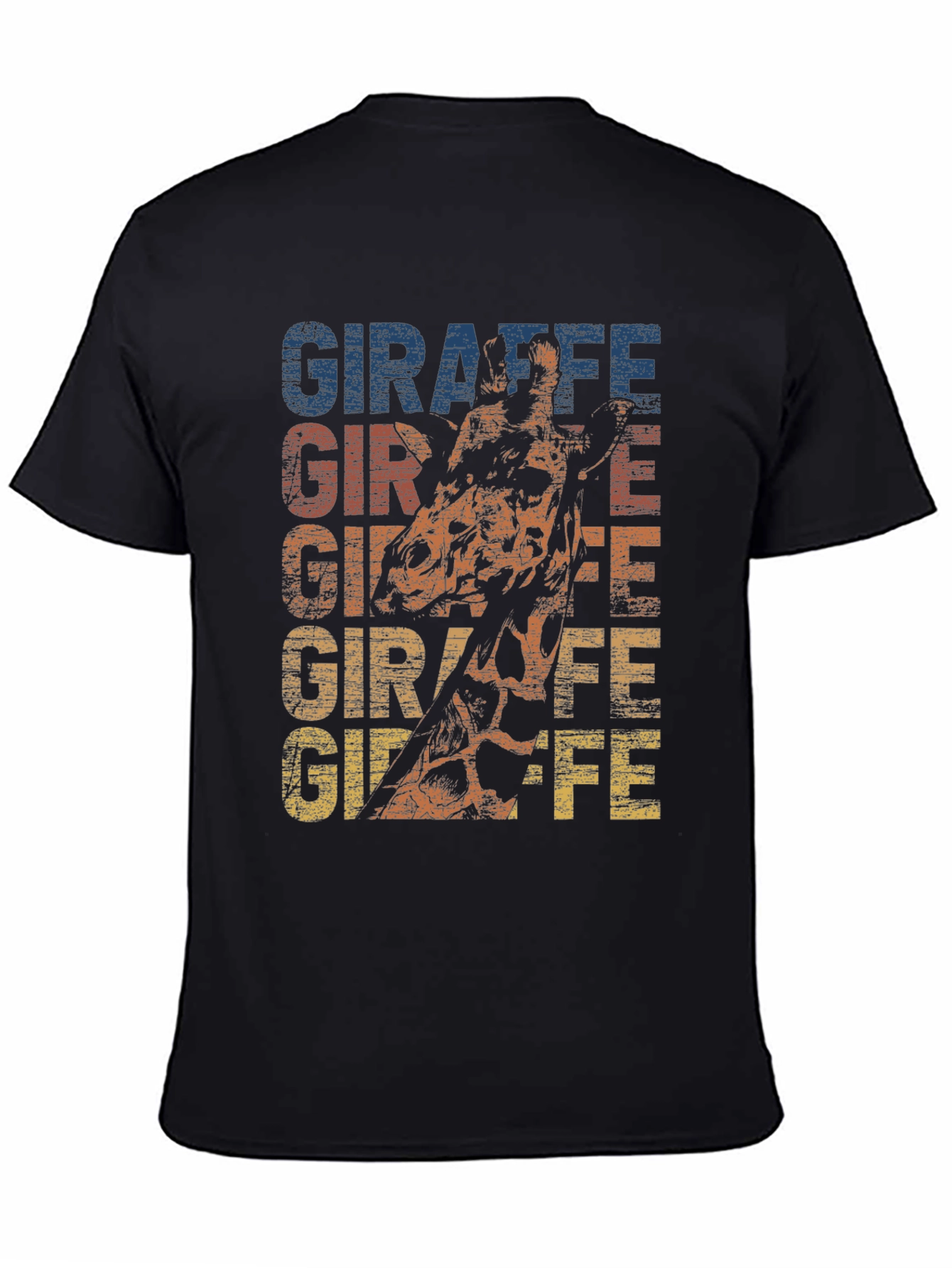 Giraffe Graphic Print Crew Neck T-Shirt