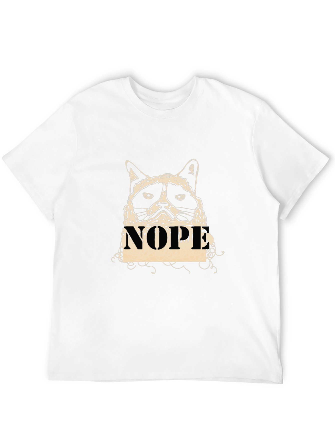 Grumpy Cat NOPE Graphic T-Shirt - Black
