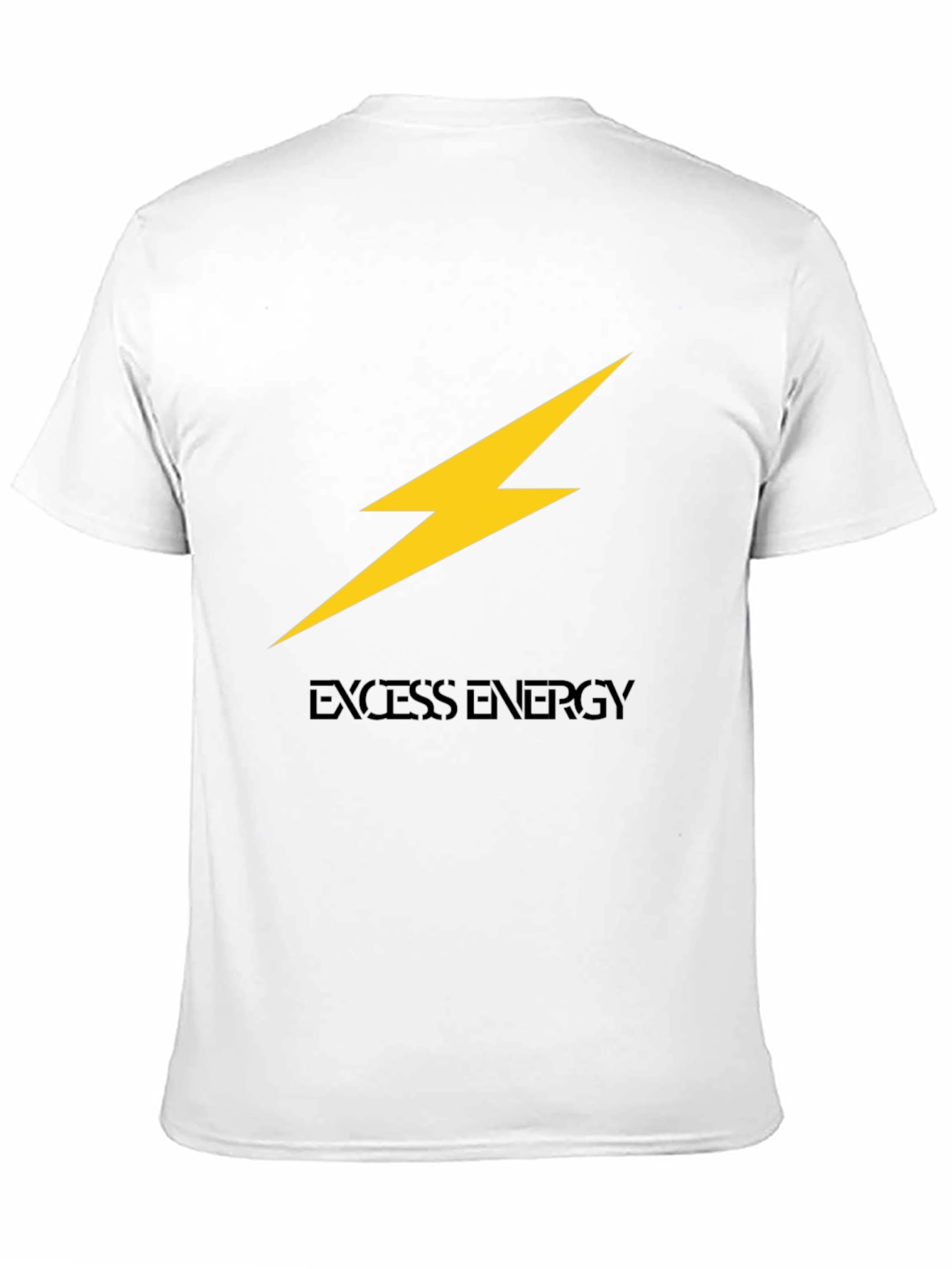 Excess Energy Black T-Shirt - Lightning Bolt Design