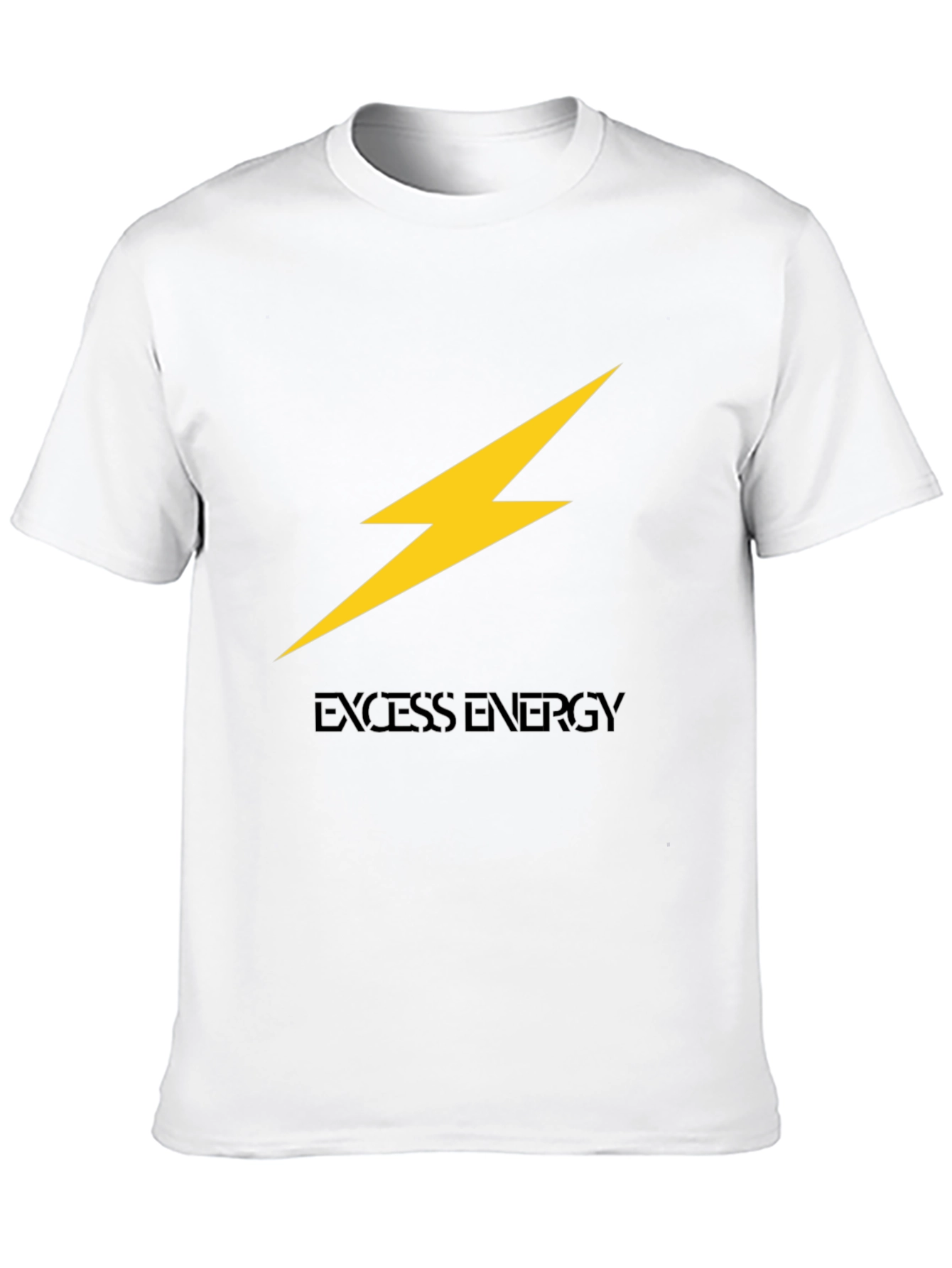 Excess Energy Black T-Shirt - Lightning Bolt Design