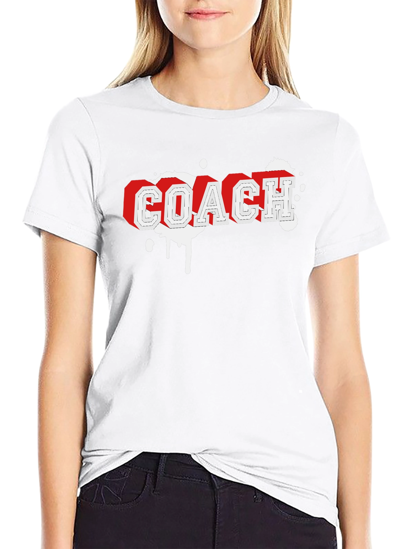 Coach Graphic Tee - Black Cotton Blend T-Shirt