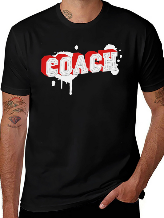 Coach Graphic Tee - Black Cotton Blend T-Shirt