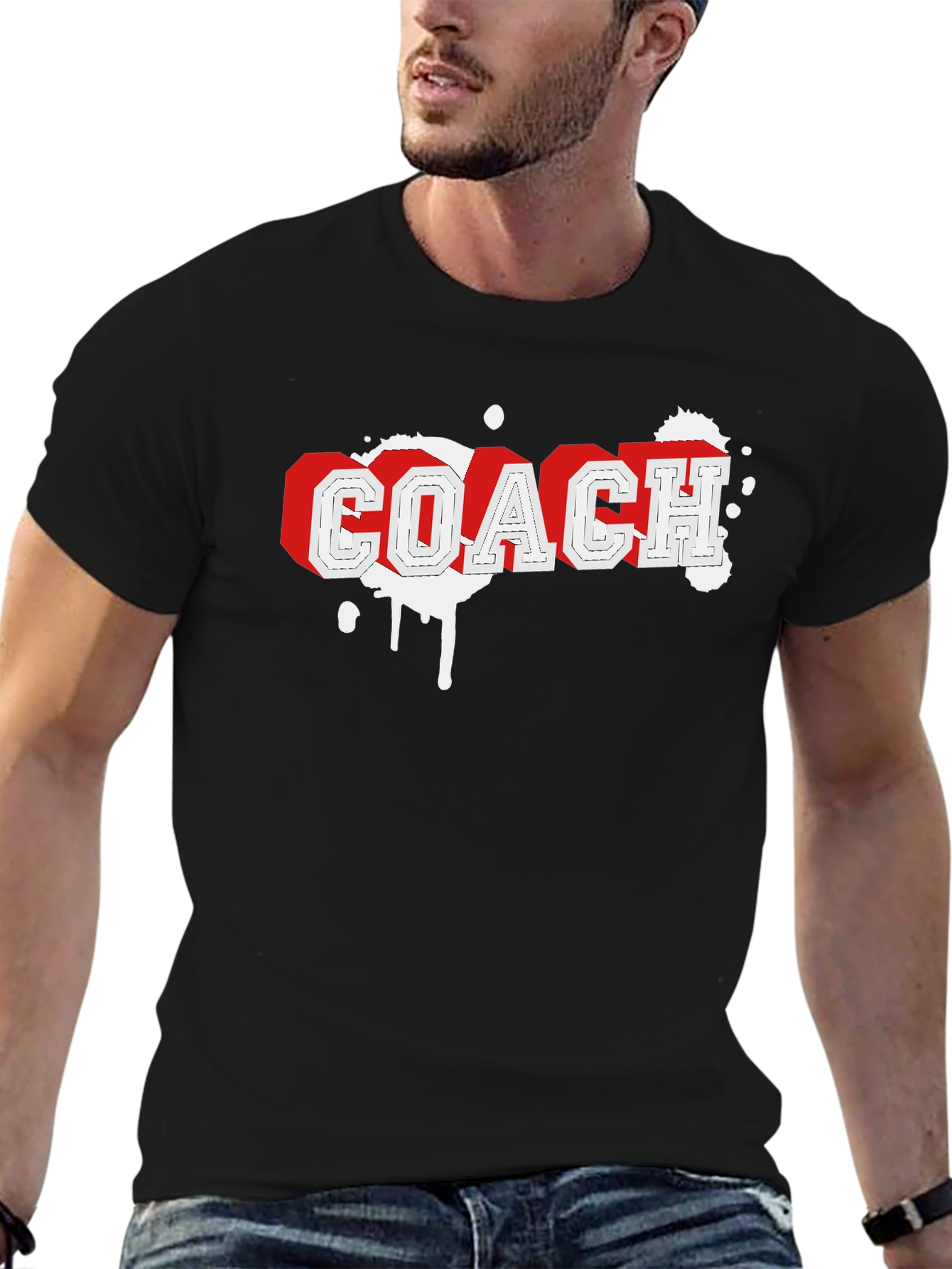 Coach Graphic Tee - Black Cotton Blend T-Shirt