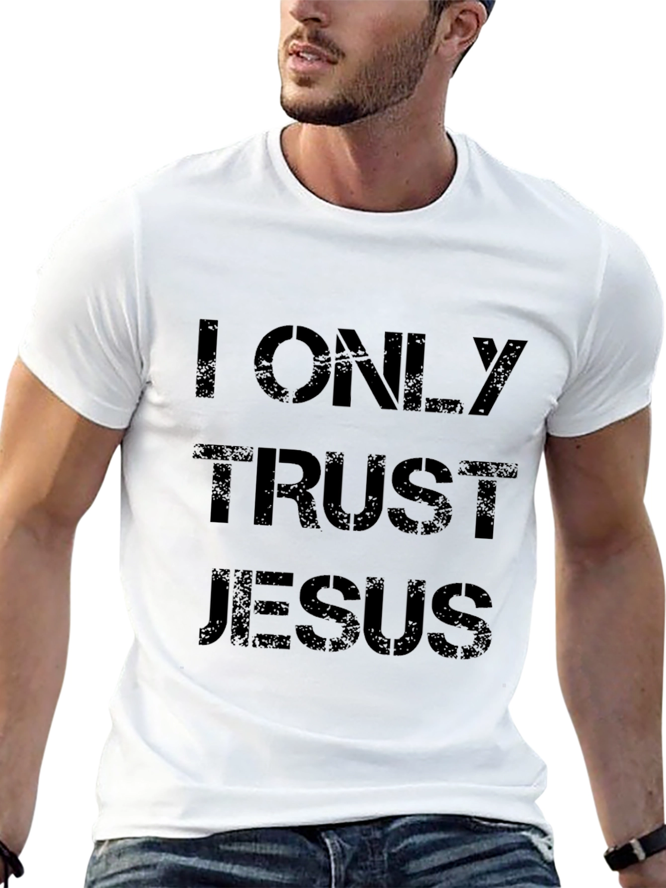 I Only Trust Jesus Black T-Shirt