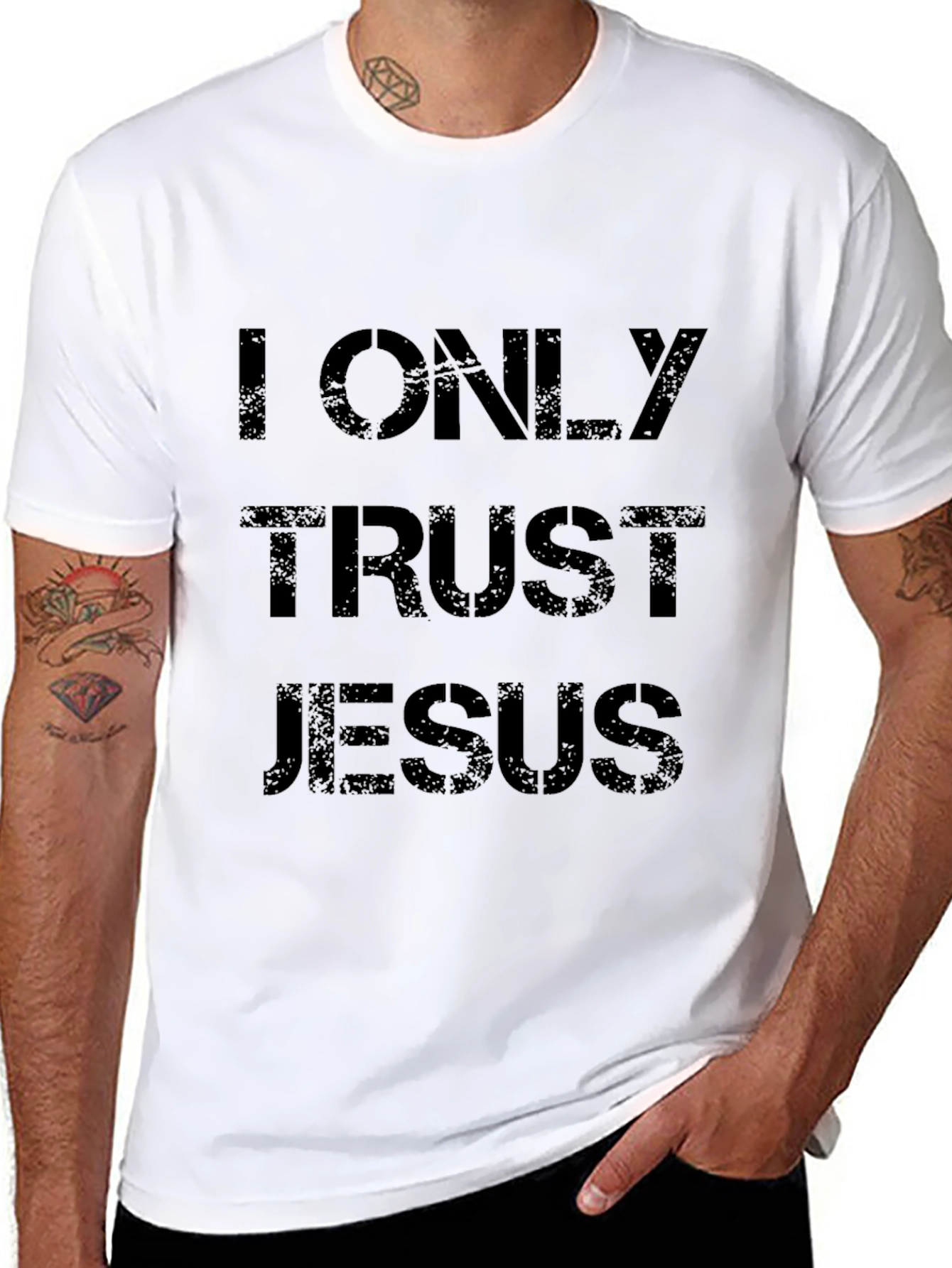 I Only Trust Jesus Black T-Shirt