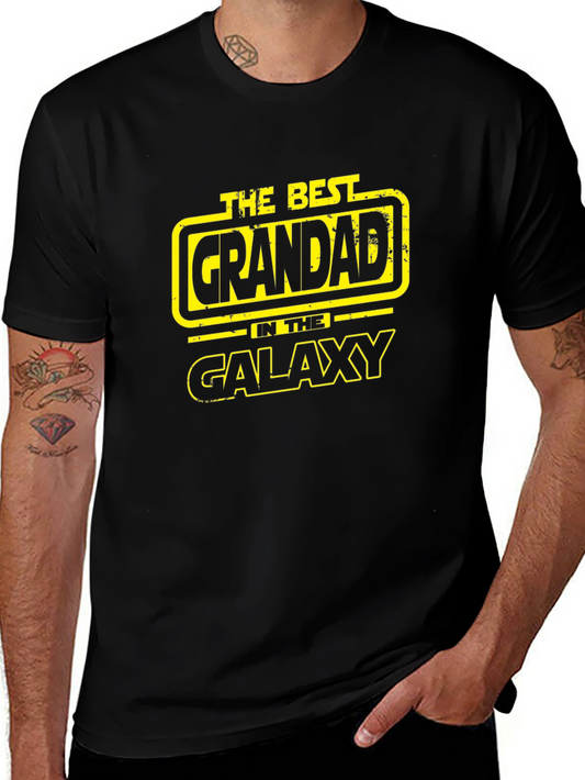 Best Grandad in The Galaxy Black T-Shirt