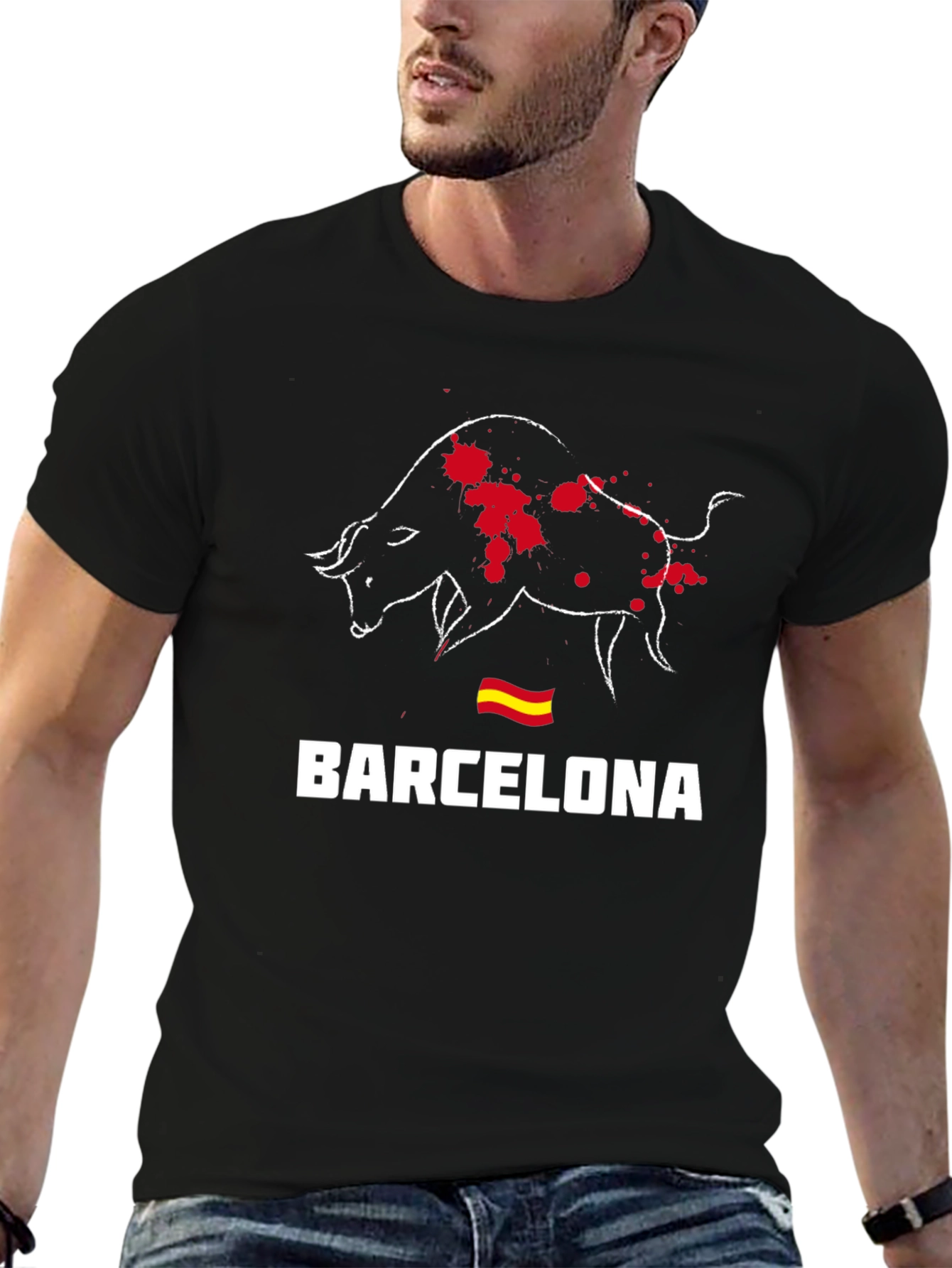 Barcelona Bull Graphic Tee - Stylish Mens T-Shirt