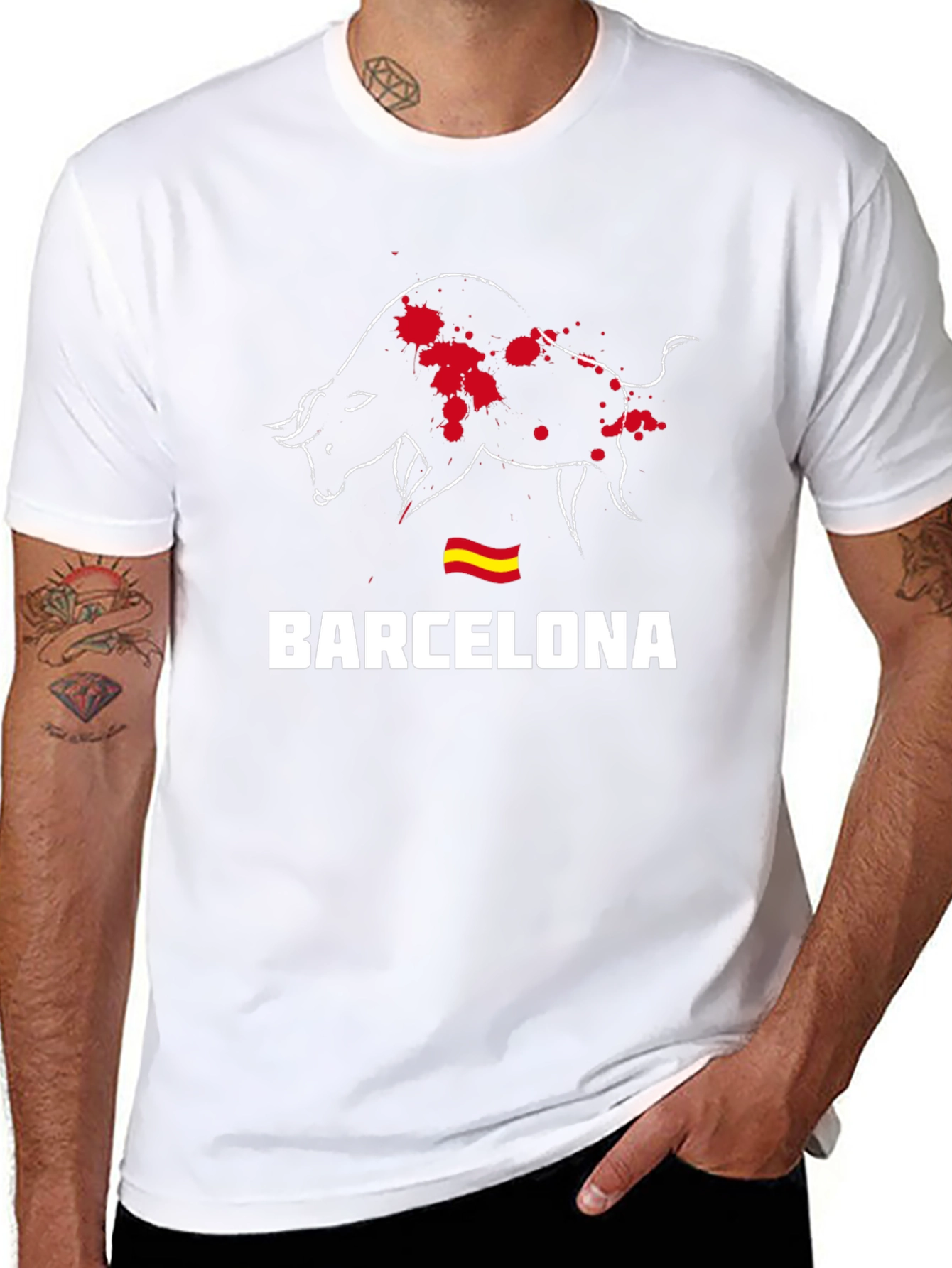 Barcelona Bull Graphic Tee - Stylish Mens T-Shirt