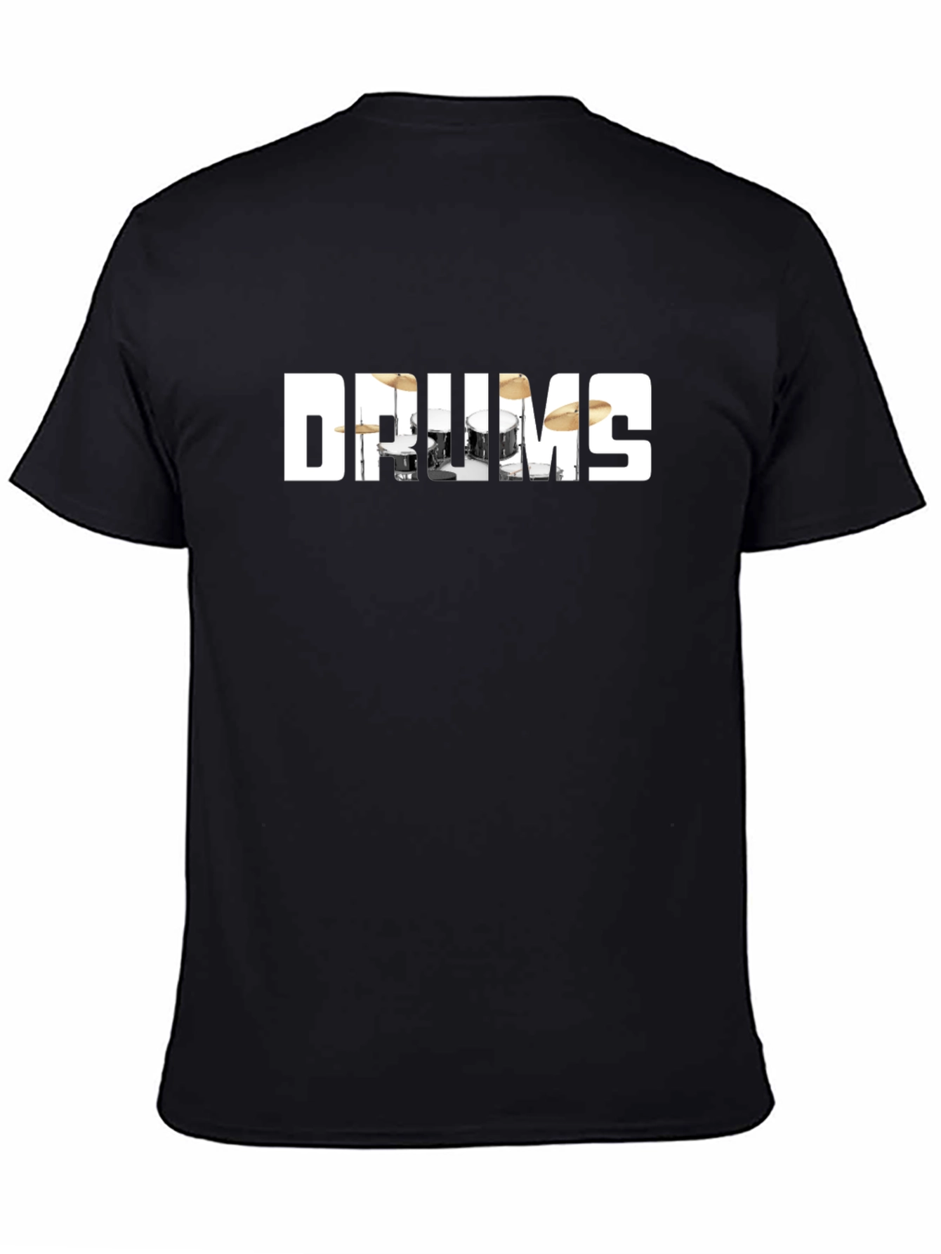 Drums Graphic Tee - Black Cotton Band T-Shirt