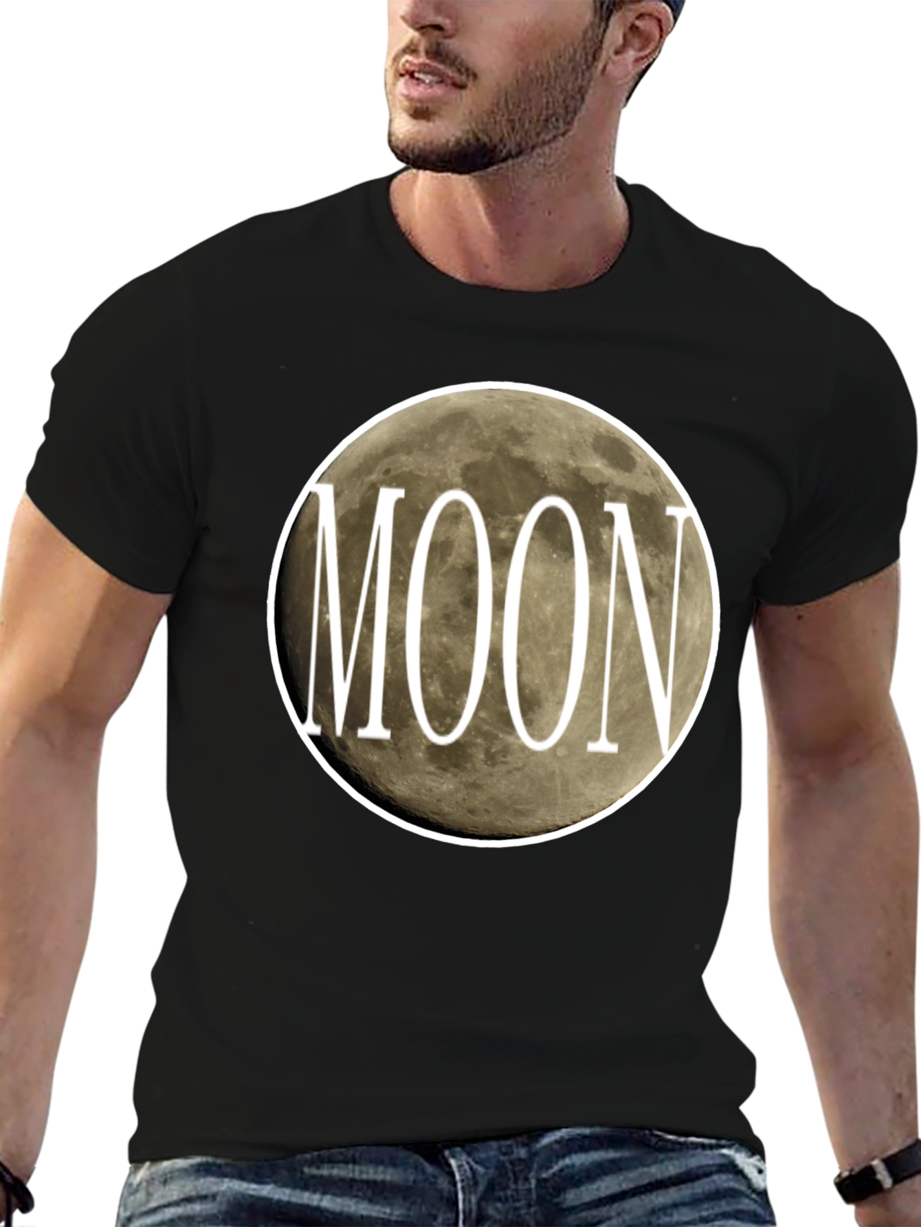 Moon Graphic Tee - Stylish Celestial Design