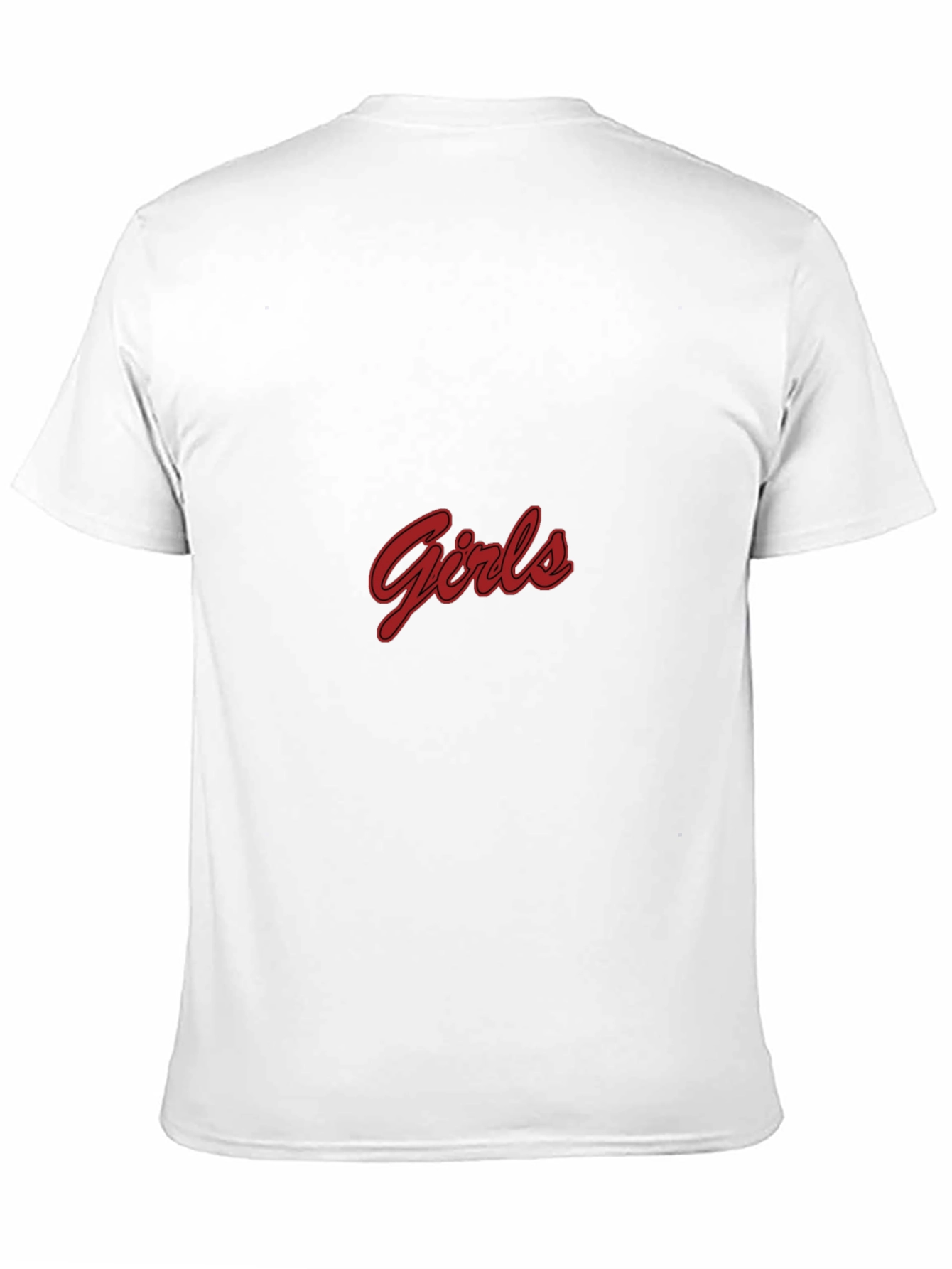 Black T-Shirt with Girls Red Script