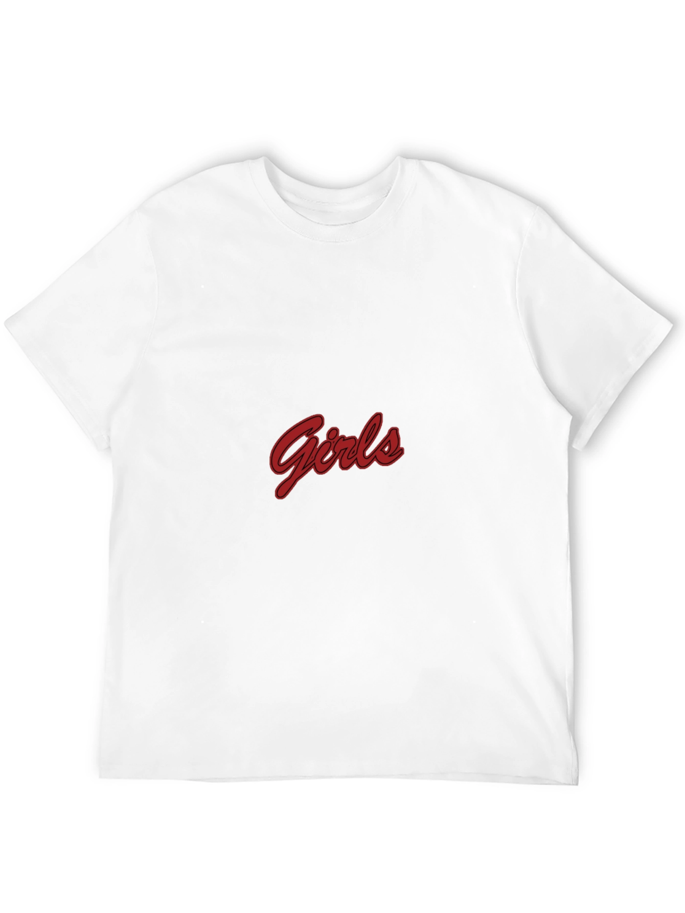 Black T-Shirt with Girls Red Script