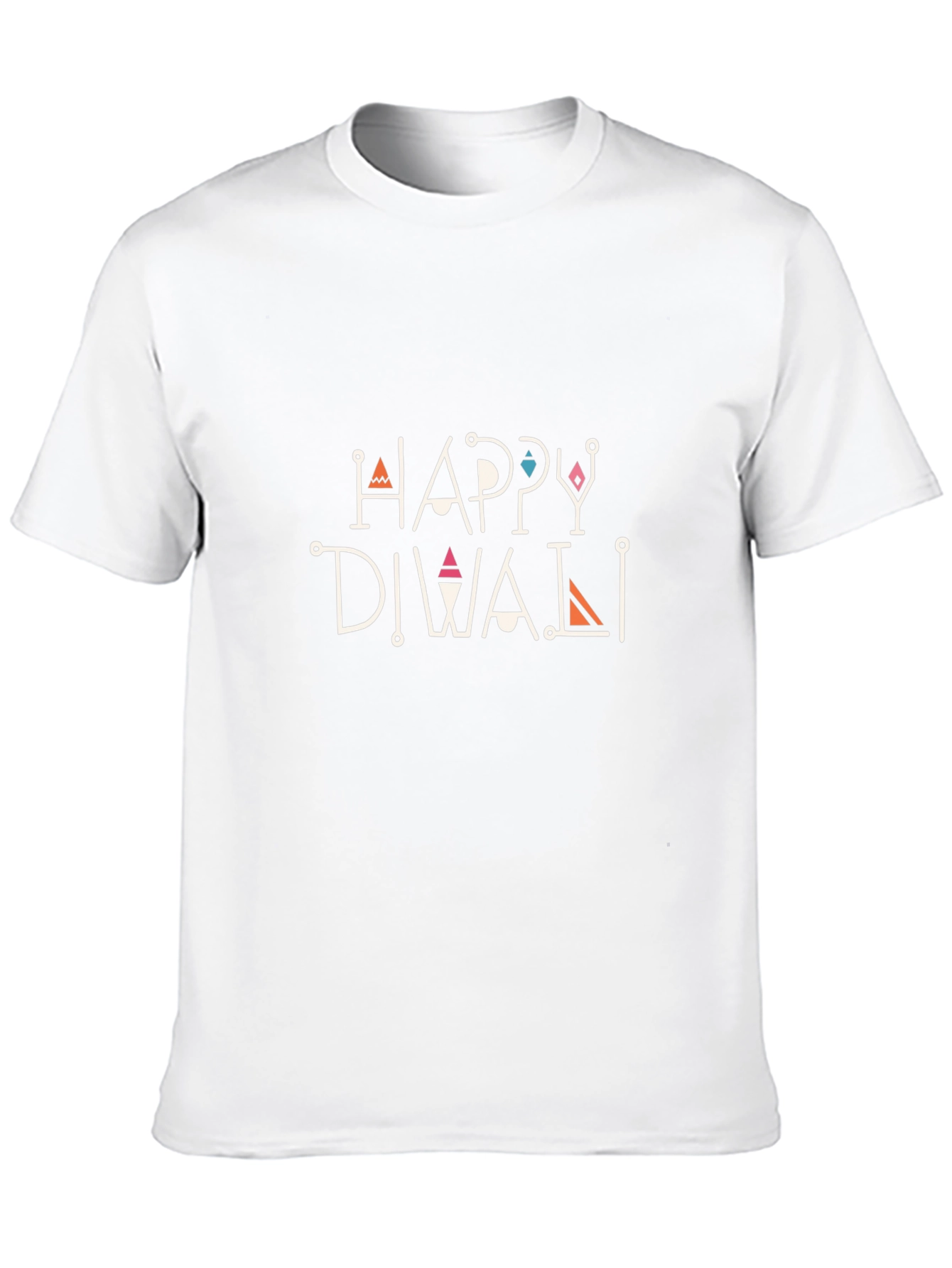 Happy Diwali Graphic Print Black T-Shirt