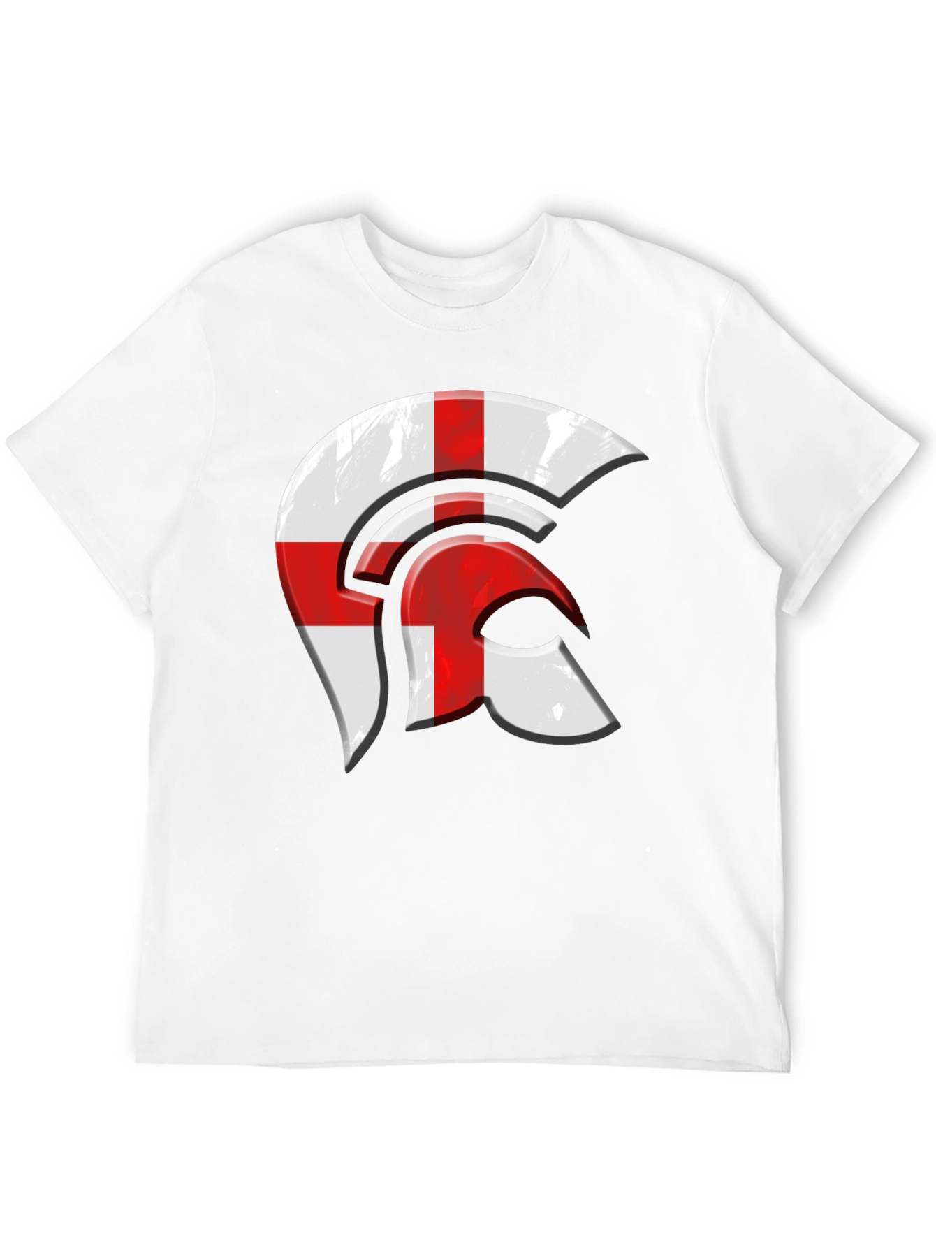 England Flag Spartan Helmet Graphic Tee