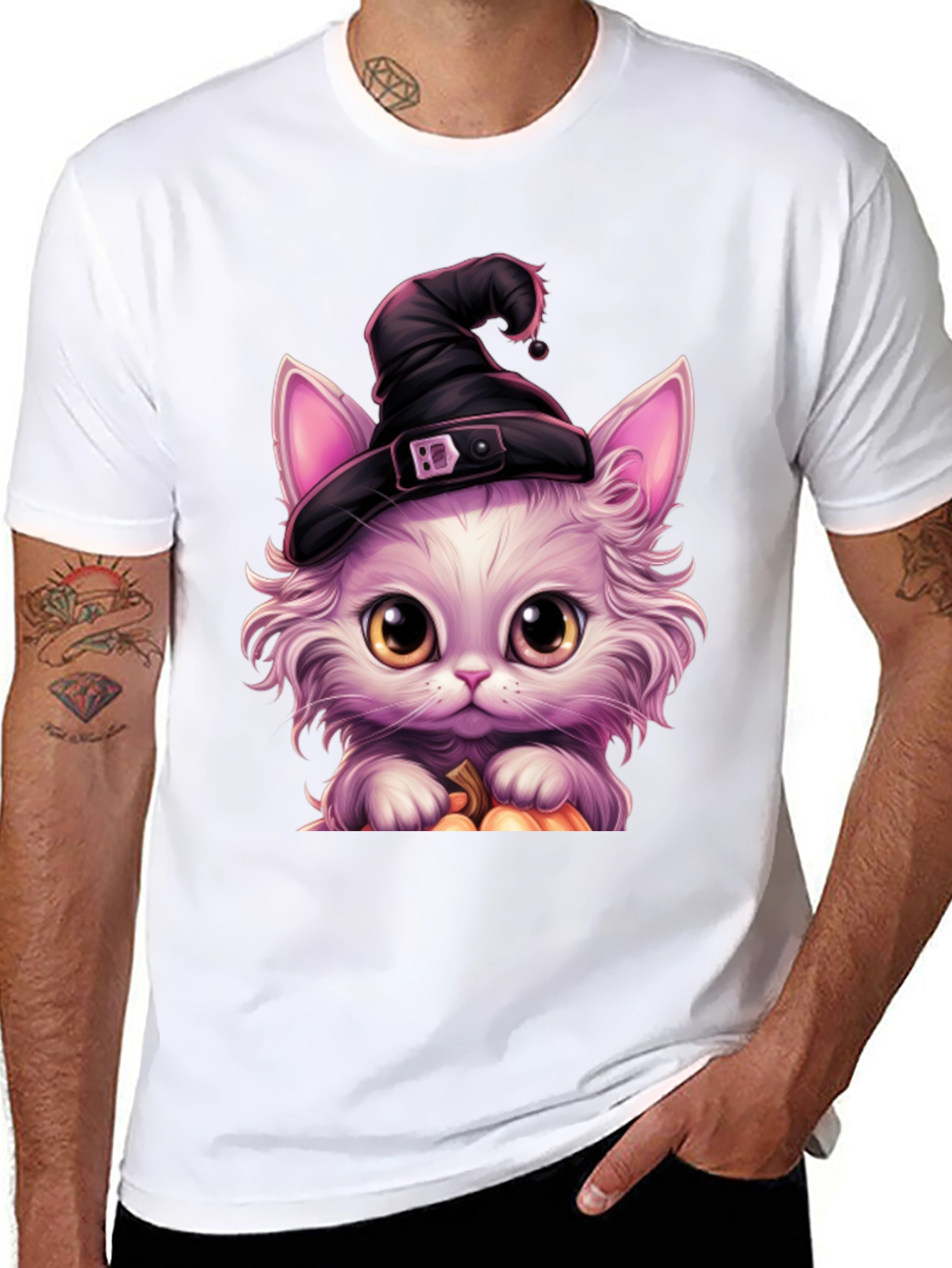 Halloween Cat Witch T-Shirt - Spooky Season