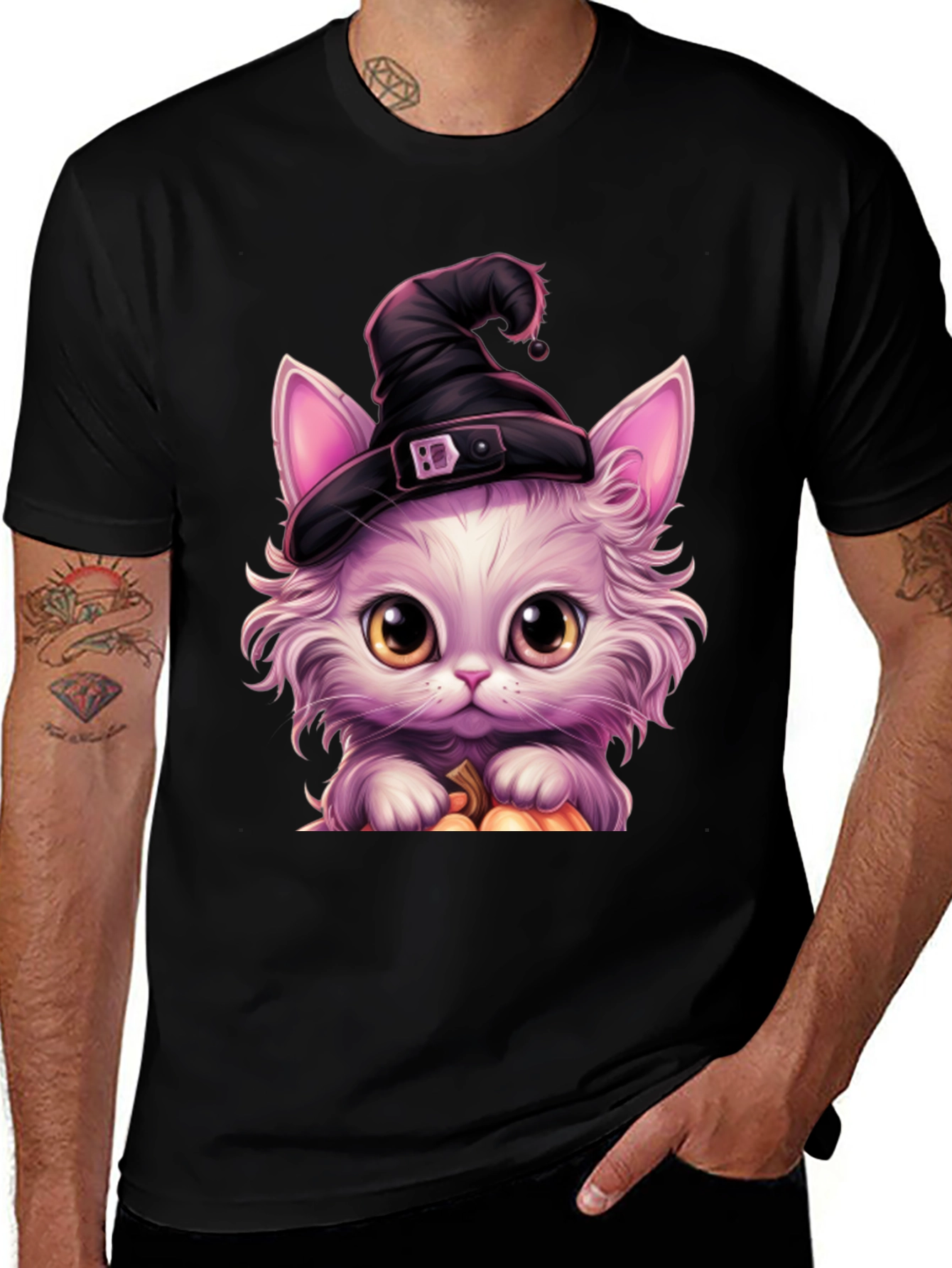 Halloween Cat Witch T-Shirt - Spooky Season